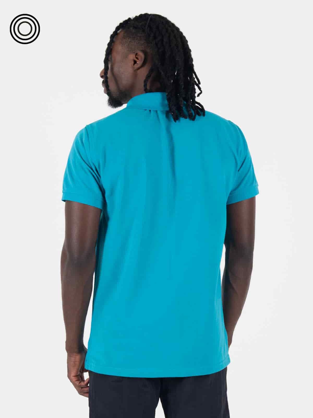Polo camiseta hombre azul cielo - miniatura 4