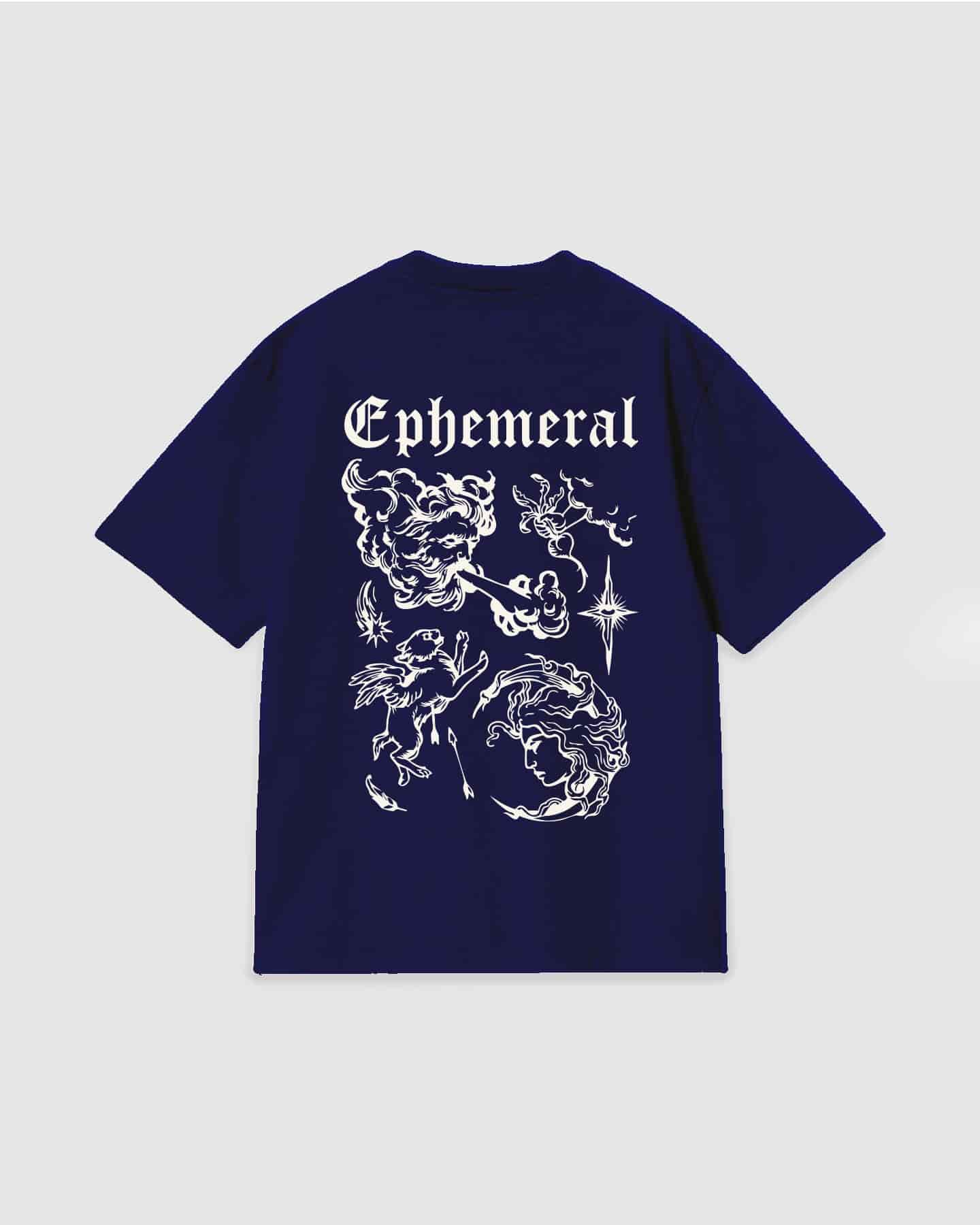 Oversized T Shirt Ephemeral Blue Navy - miniatura 1