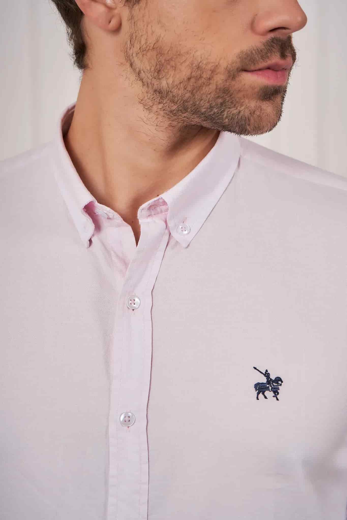 Camisa Oxford Hombre Rosada - miniatura 4