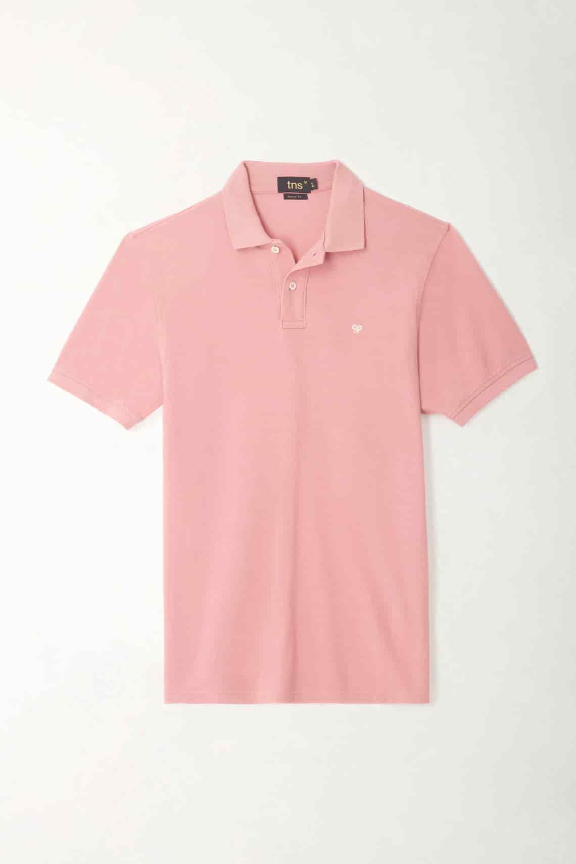 Polo rosada con raqueta multicolor de ajuste cómodo para hombre con acabado ligero - miniatura 1