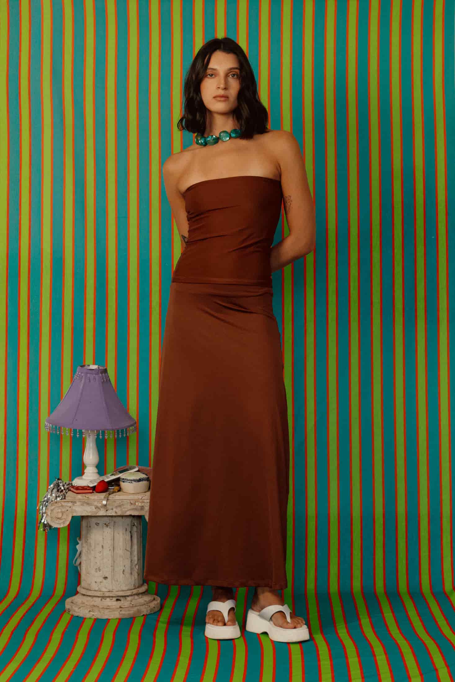 Brown Tube Top - miniatura 3