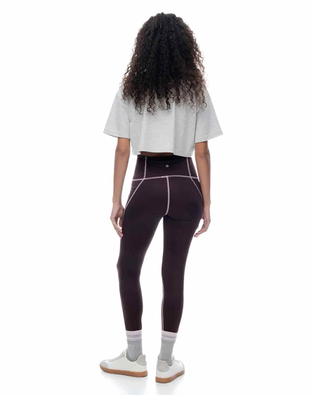 Legging tiro alto vino tinto mujer - miniatura 2