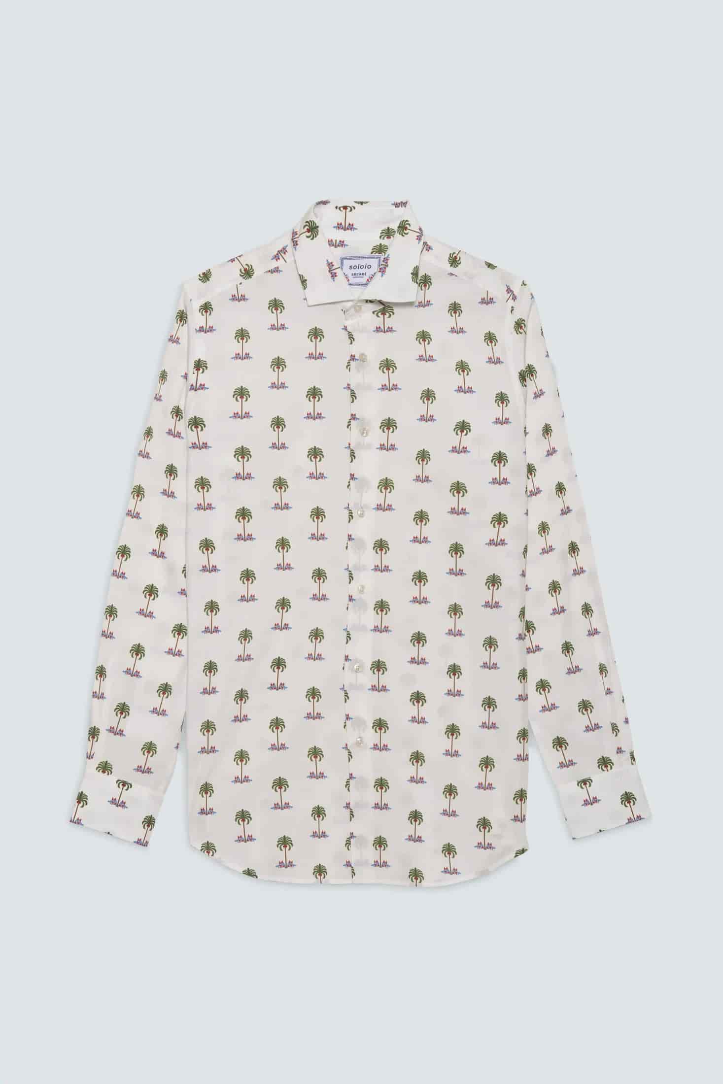 Men's cotton shirt white gioventu - miniatura 1