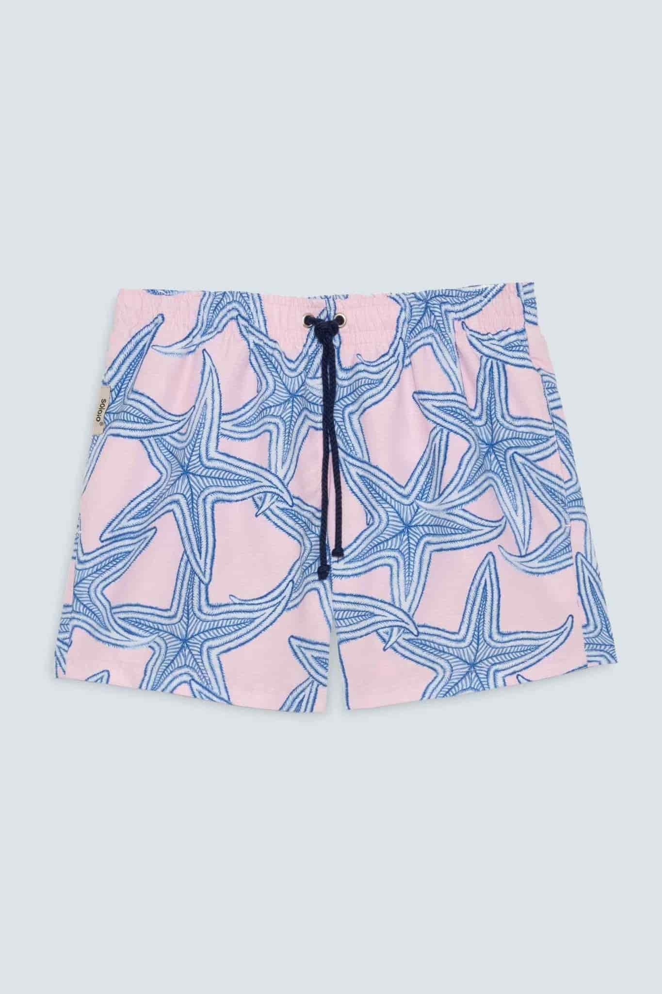 Men's pink star swim trunk - miniatura 1