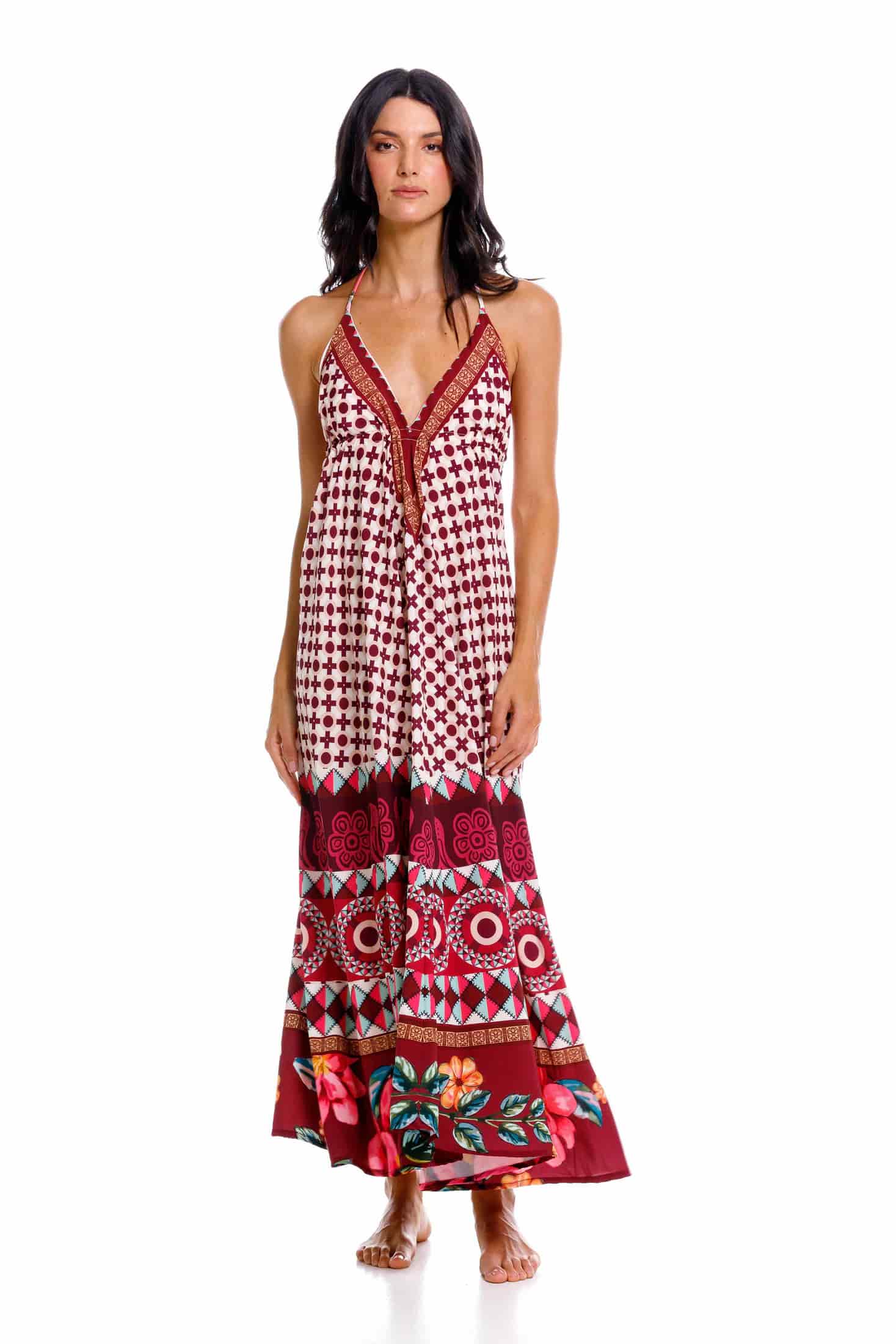 Vestido Largo Bohemia Kenia Patch - miniatura 1