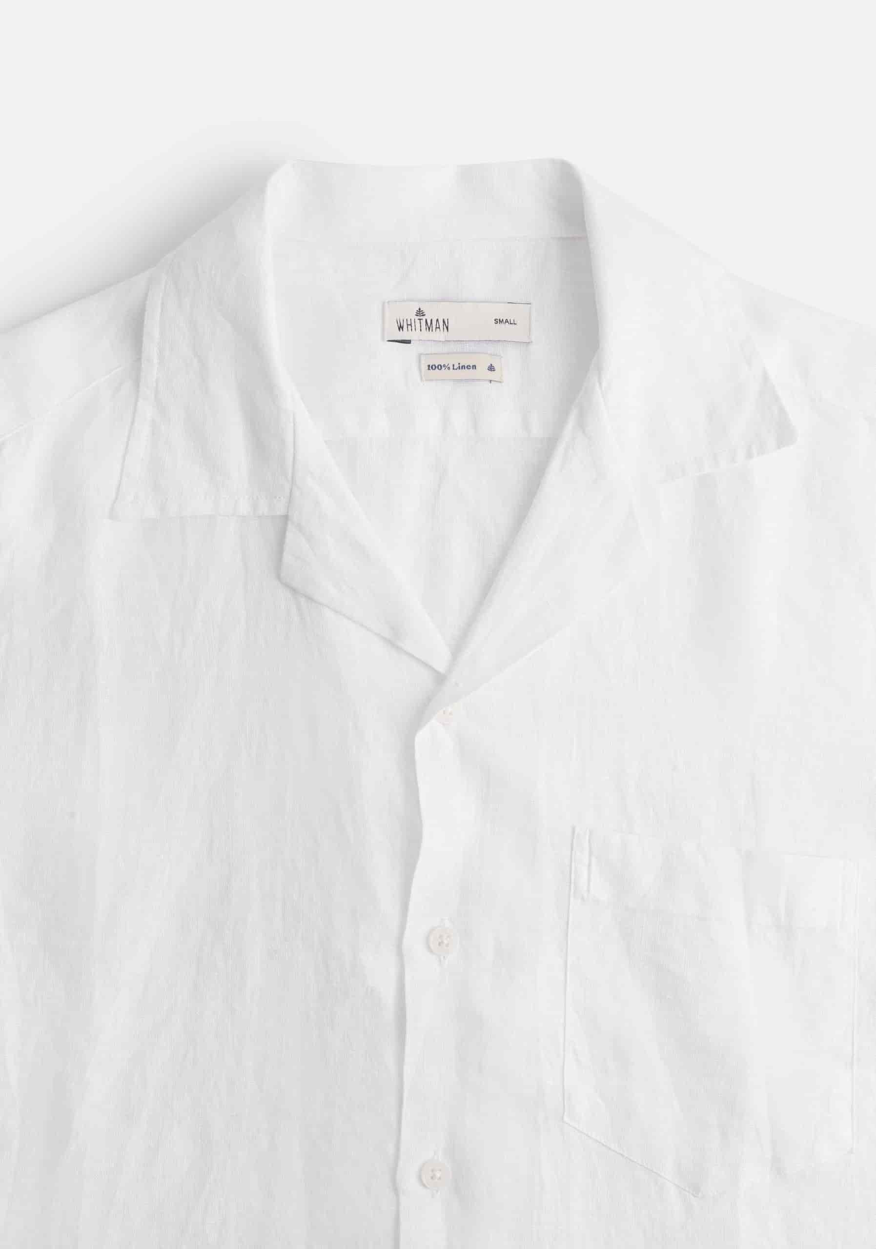 Camisa Cubana Lino Blanca - miniatura 3