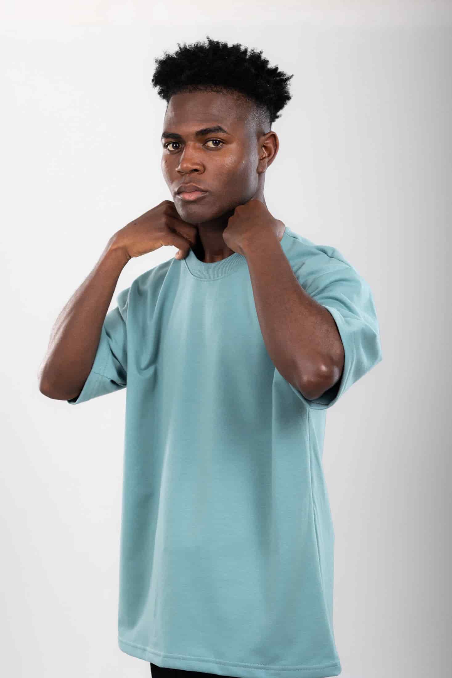CAMISETA GRIS VERDOSO 14083 OVERSIZE BASICA SVG - miniatura 4