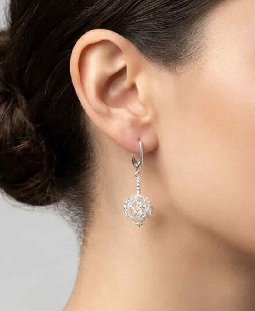 Arete Esfera en Filigrana plata - miniatura 2
