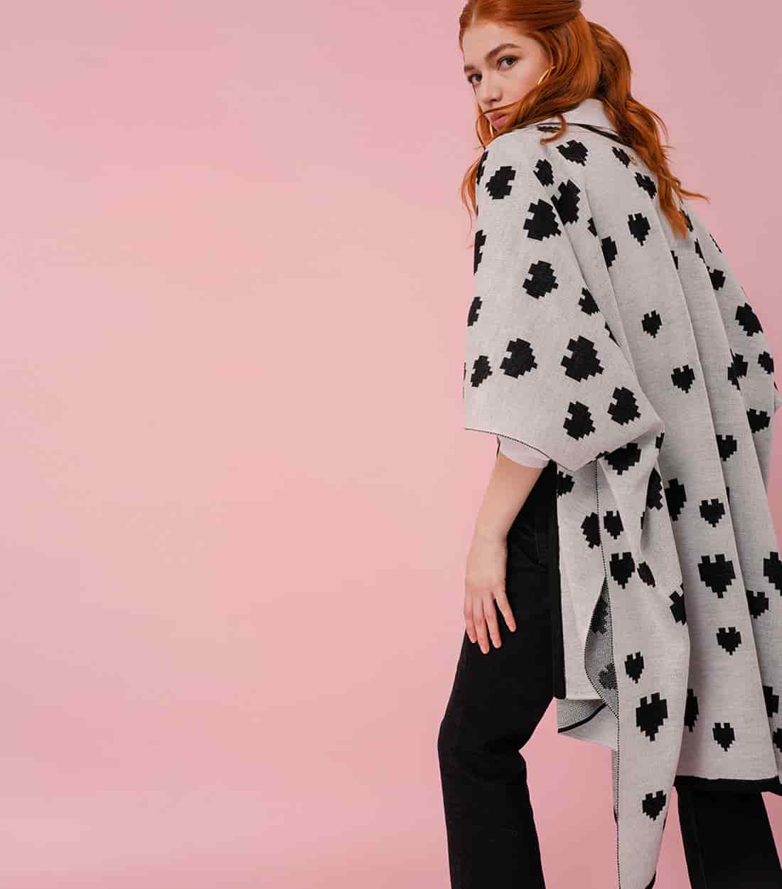 Poncho Cuore Crema - miniatura 2