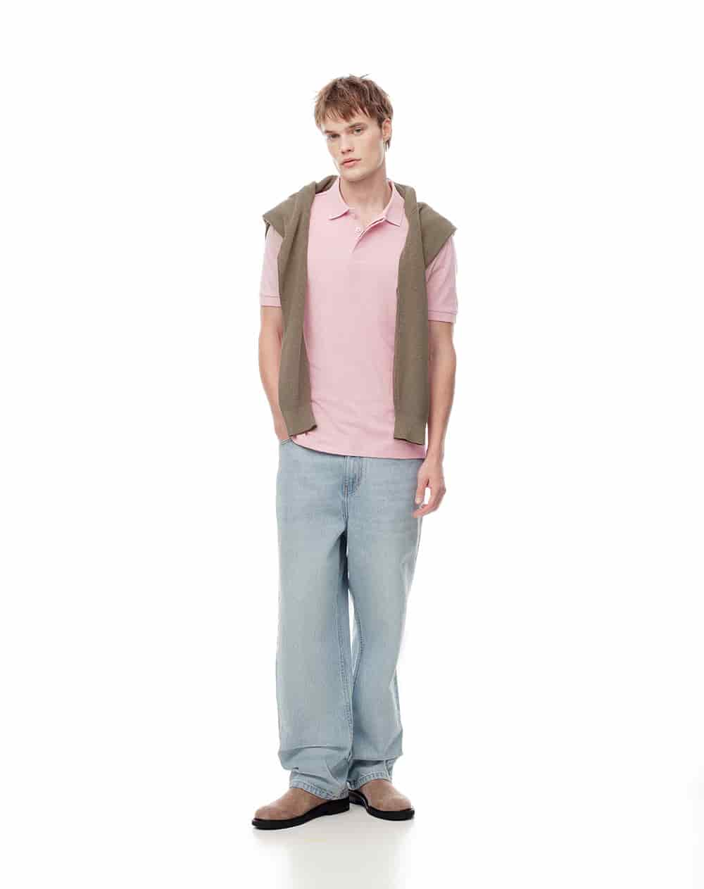 Polo slim palo de rosa hombre - miniatura 5