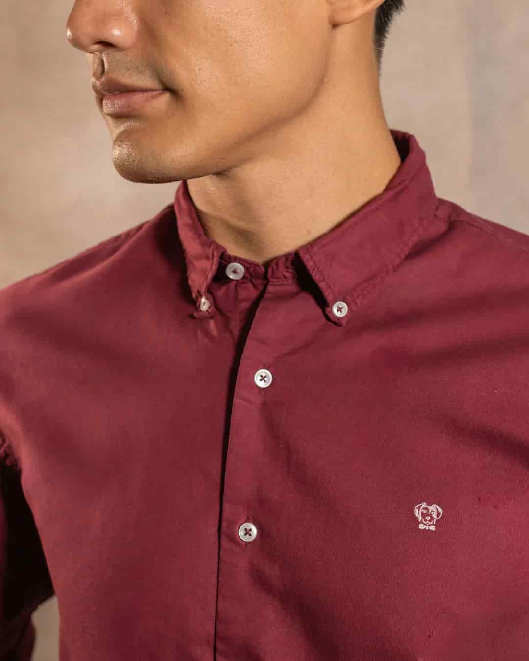 Camisa Antimanchas Oxford Vino - miniatura 7