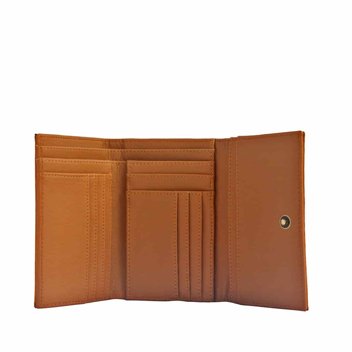 Billetera para Mujer Mónaco Camel con Broche Cobra Noir - miniatura 3