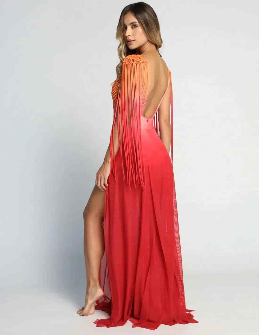 Vestido Umbra Salmon + Tomato - miniatura 3