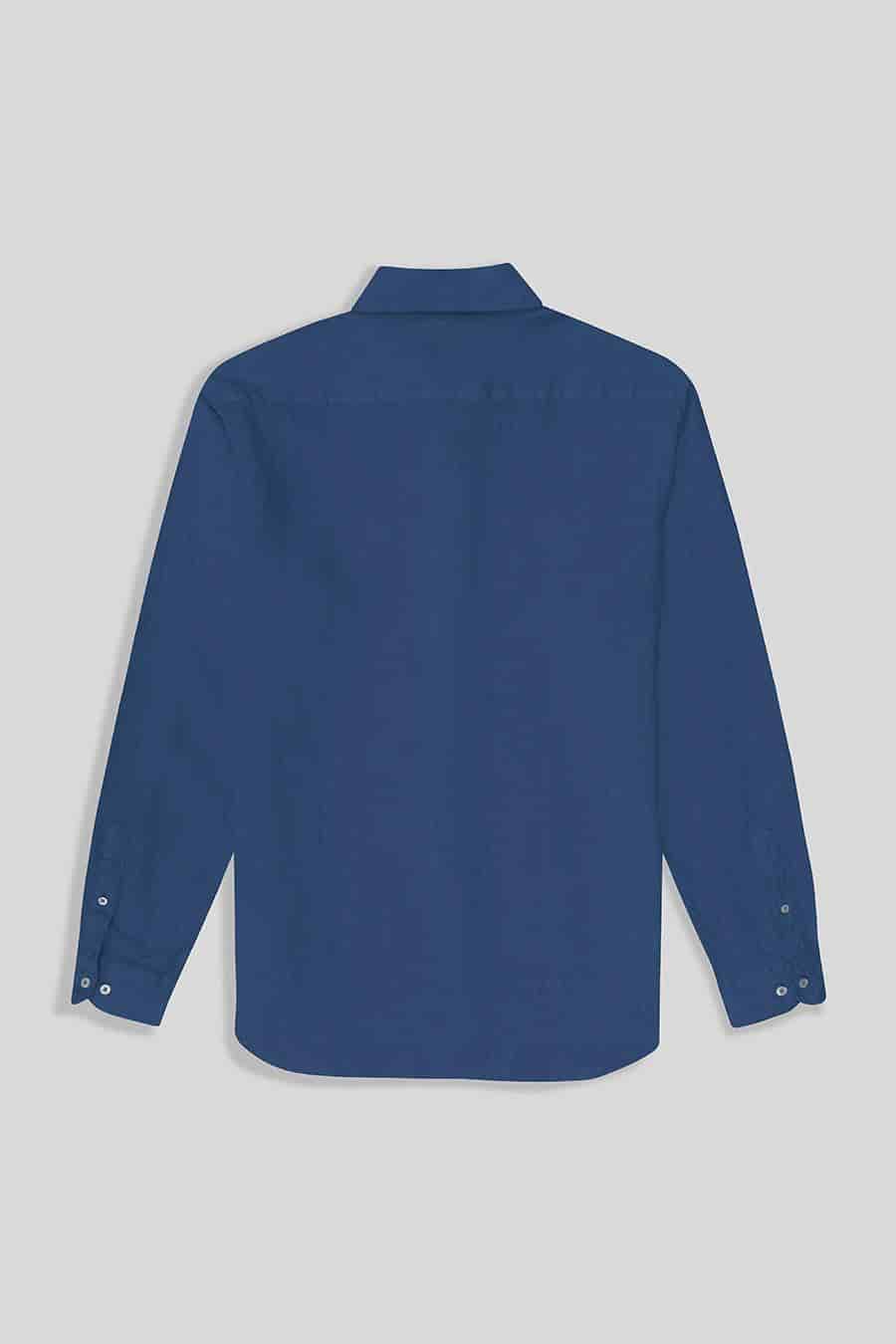 Men's linen shirt jeans basic - miniatura 2