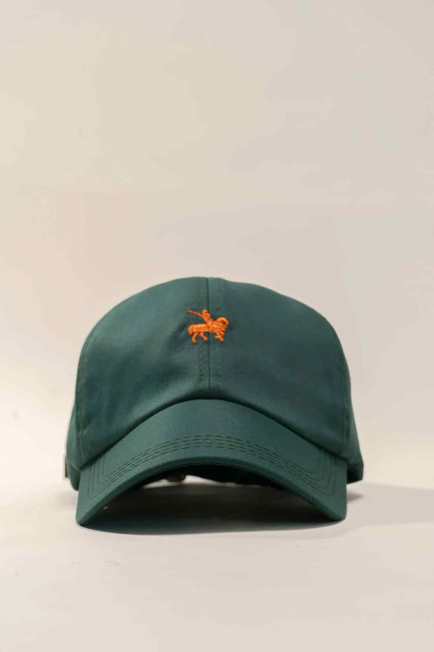 Gorra Basic Verde Oscuro Bordado Naranja - miniatura 2