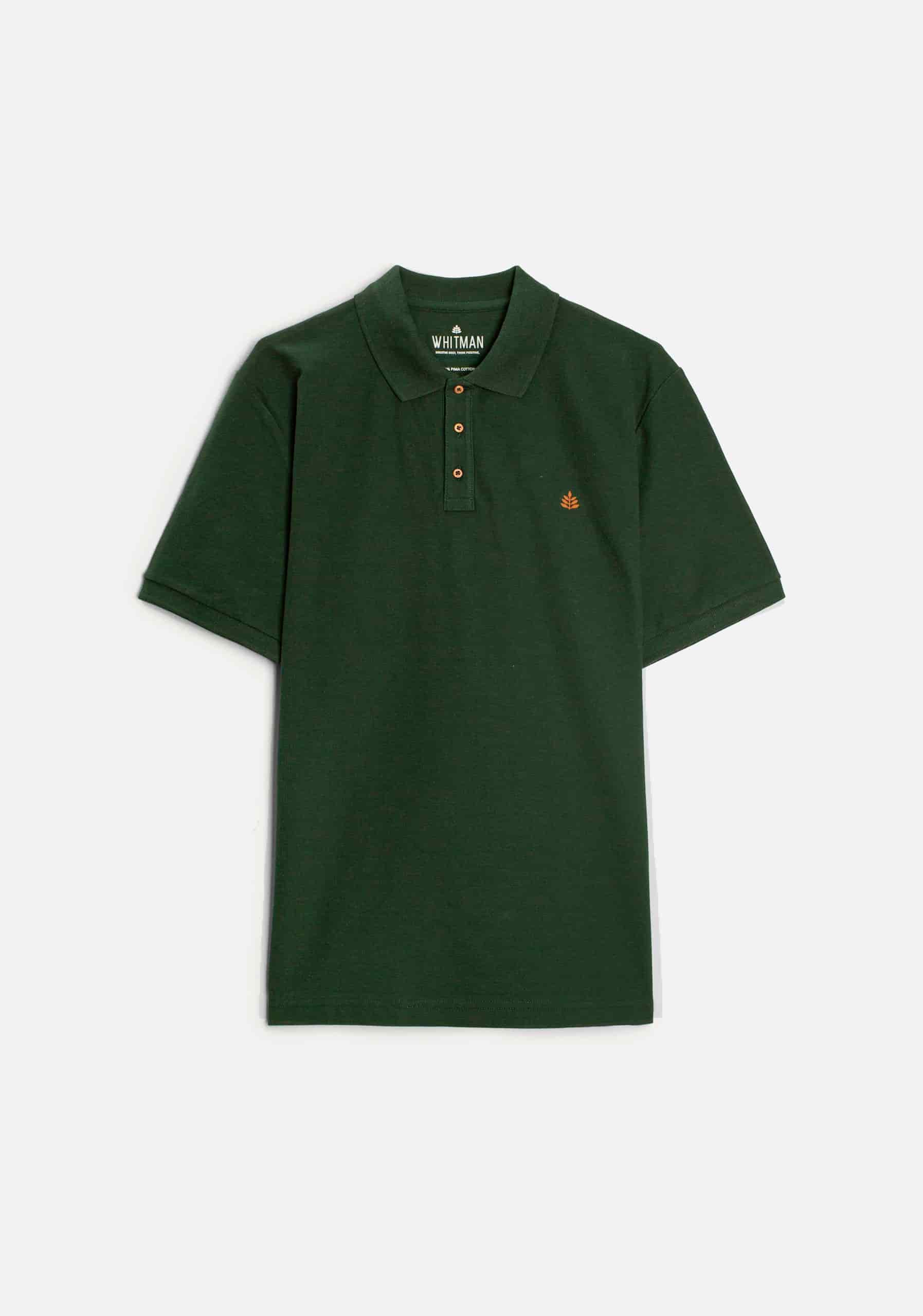 Camiseta Polo H Unicolor L-Nar Verde Osc - miniatura 1