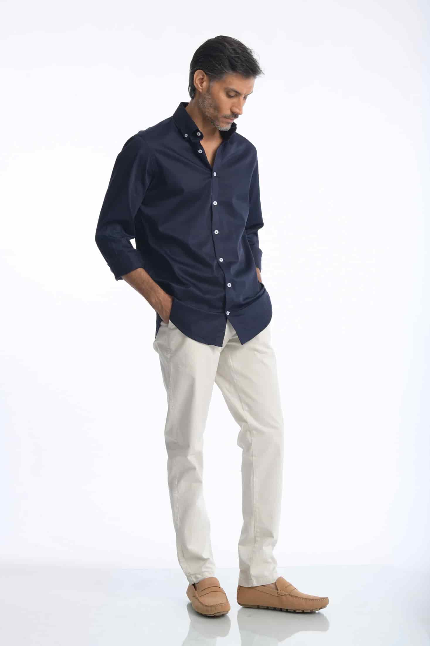 Pantalón Chino Dril Blanco - miniatura 1