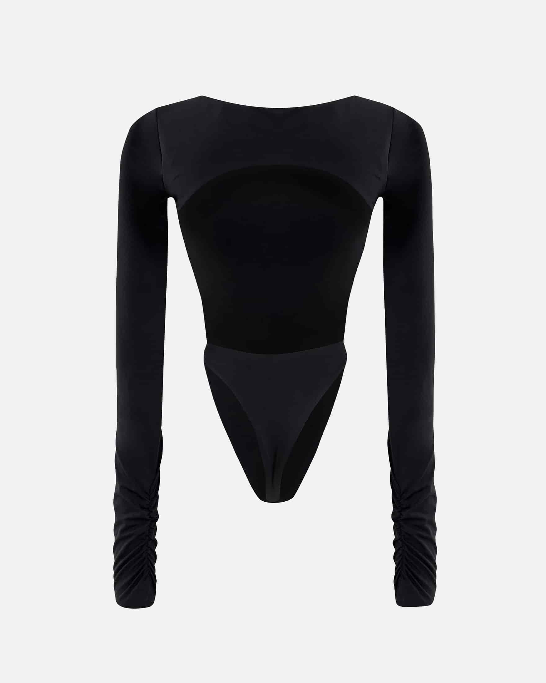 Basics Undergold Studio Backless Long Sleeve Body Black - miniatura 3