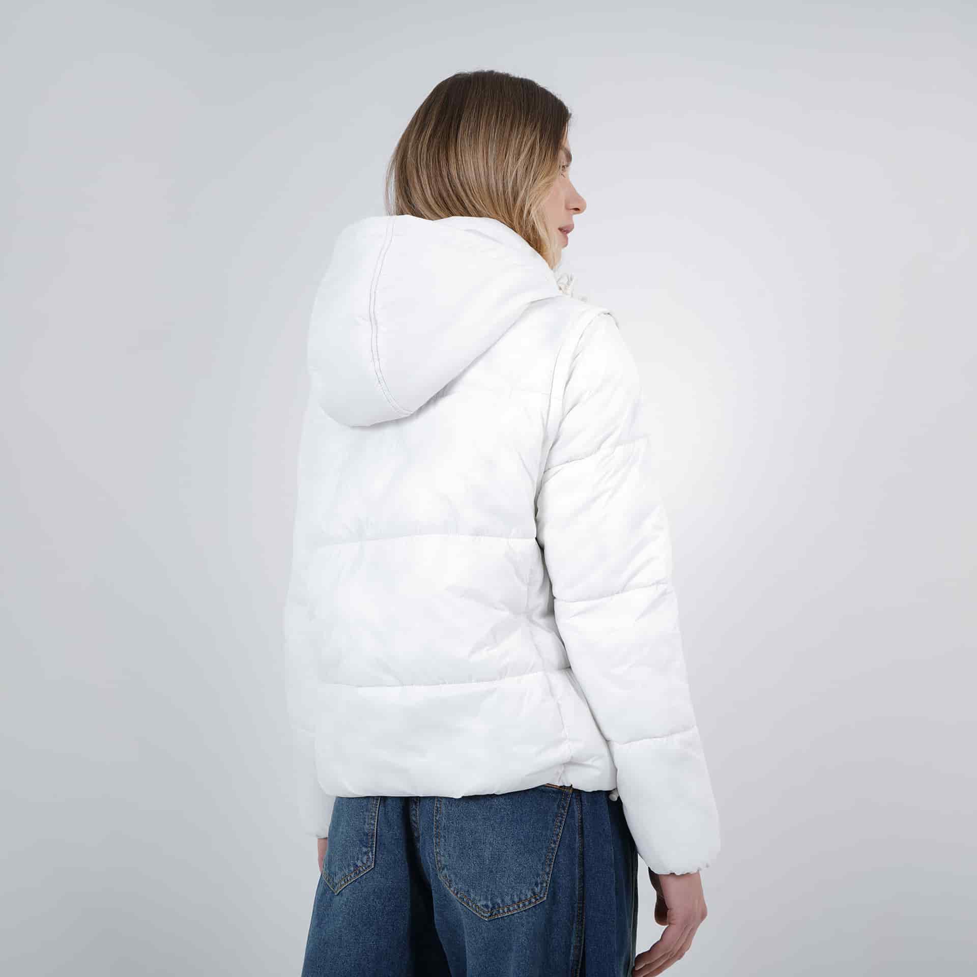 Chaqueta acolchada dos en uno mangas removibles con capucha - miniatura 10