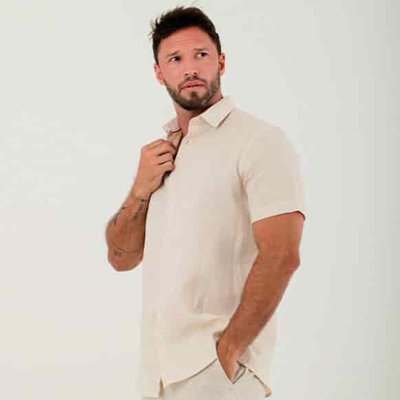 CAMISA MC 100% LINO HOMBRE - miniatura 5