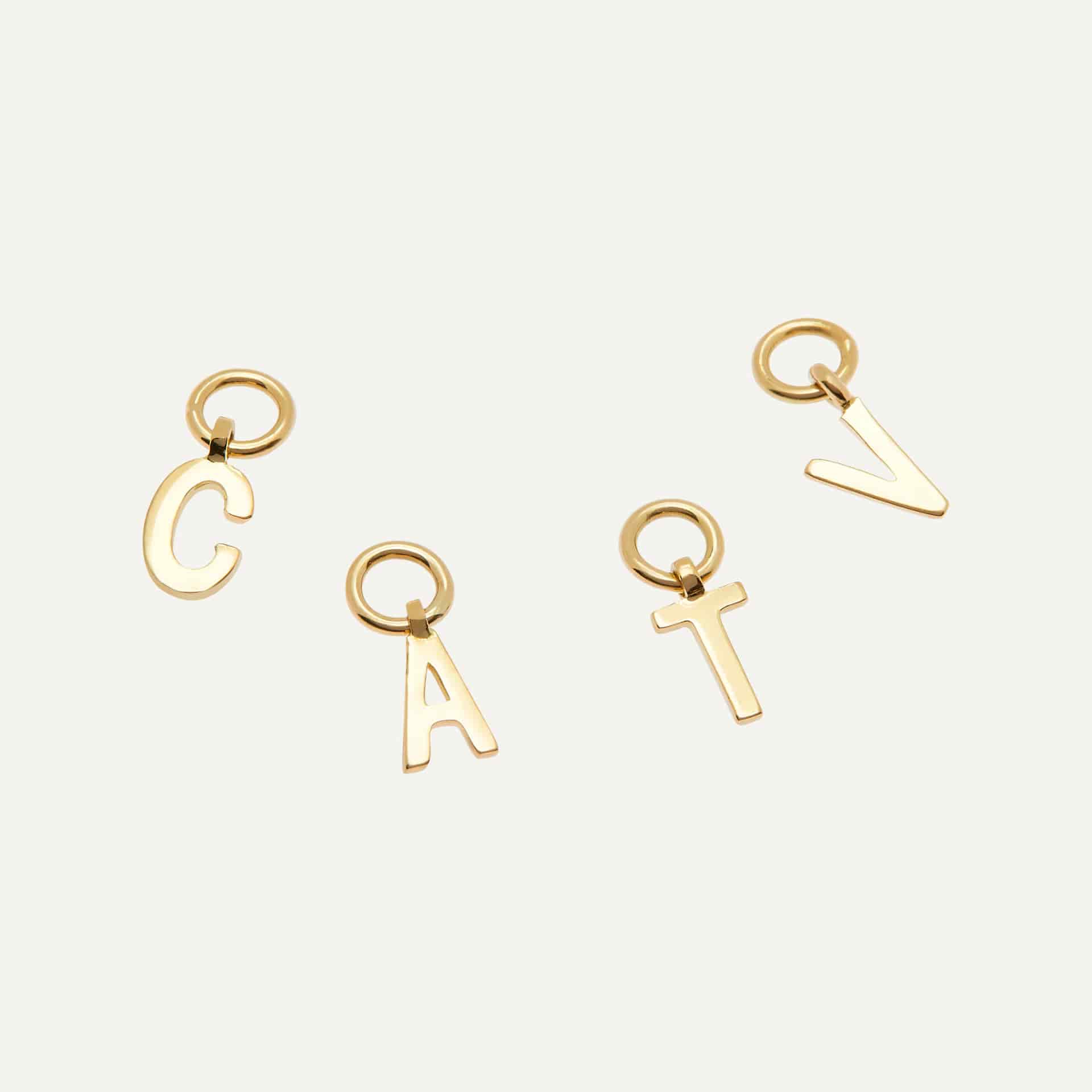 Charms huggies letras lisas - miniatura 1