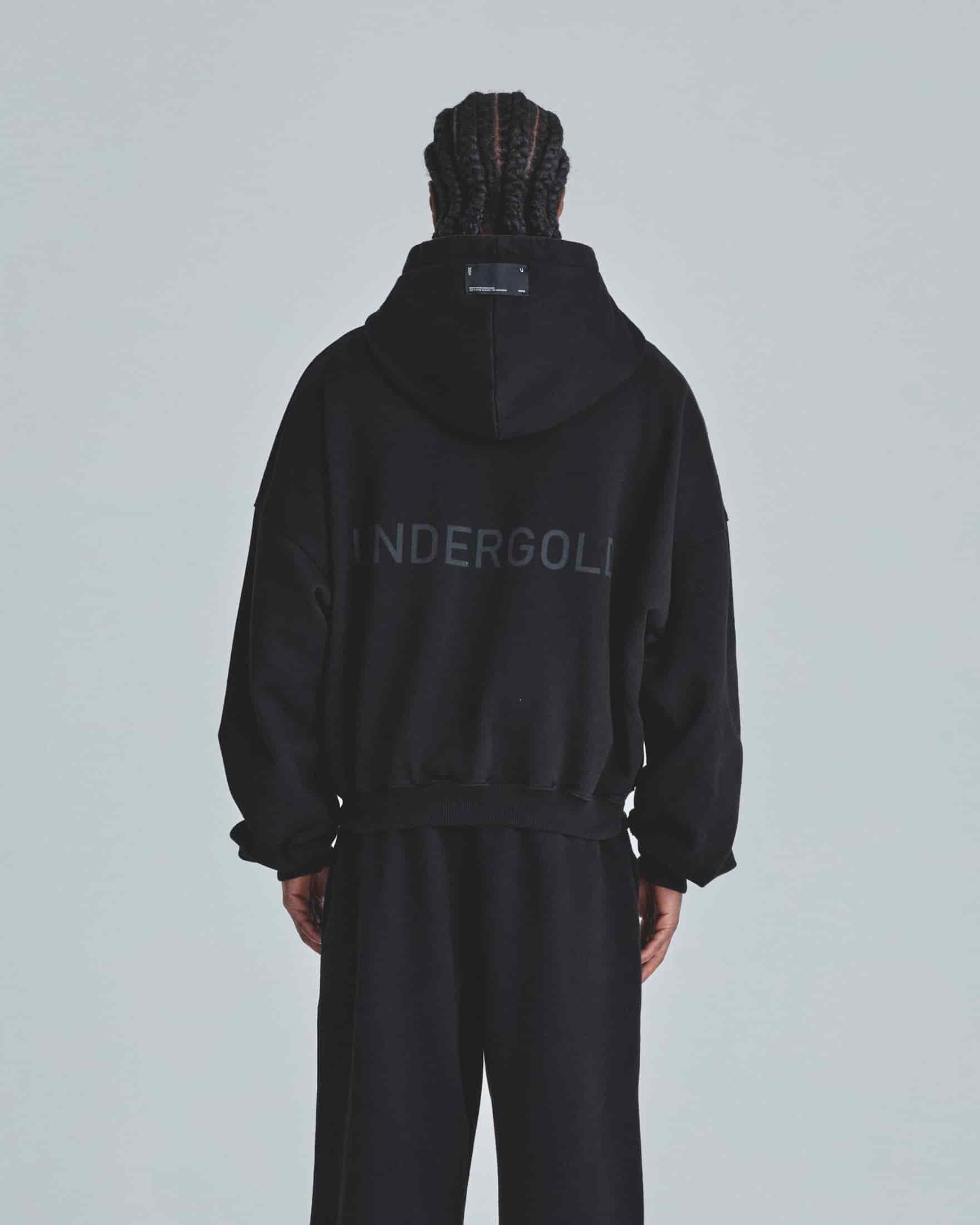 Line Basic Boxy Fit Zip Up Hoodie Black - miniatura 6