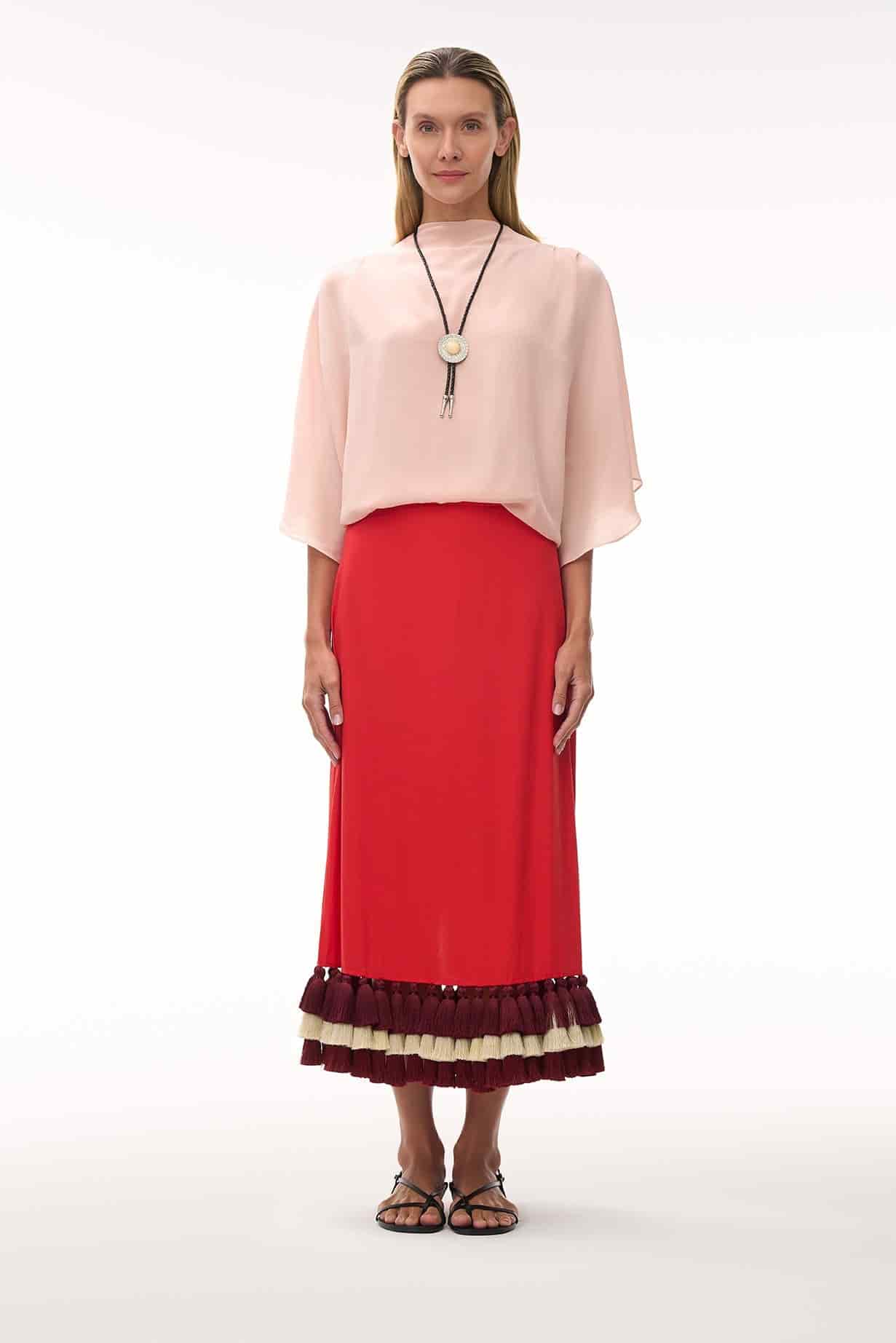 Manzanares Crepe Chine Blouse / Dust Pink - miniatura 2