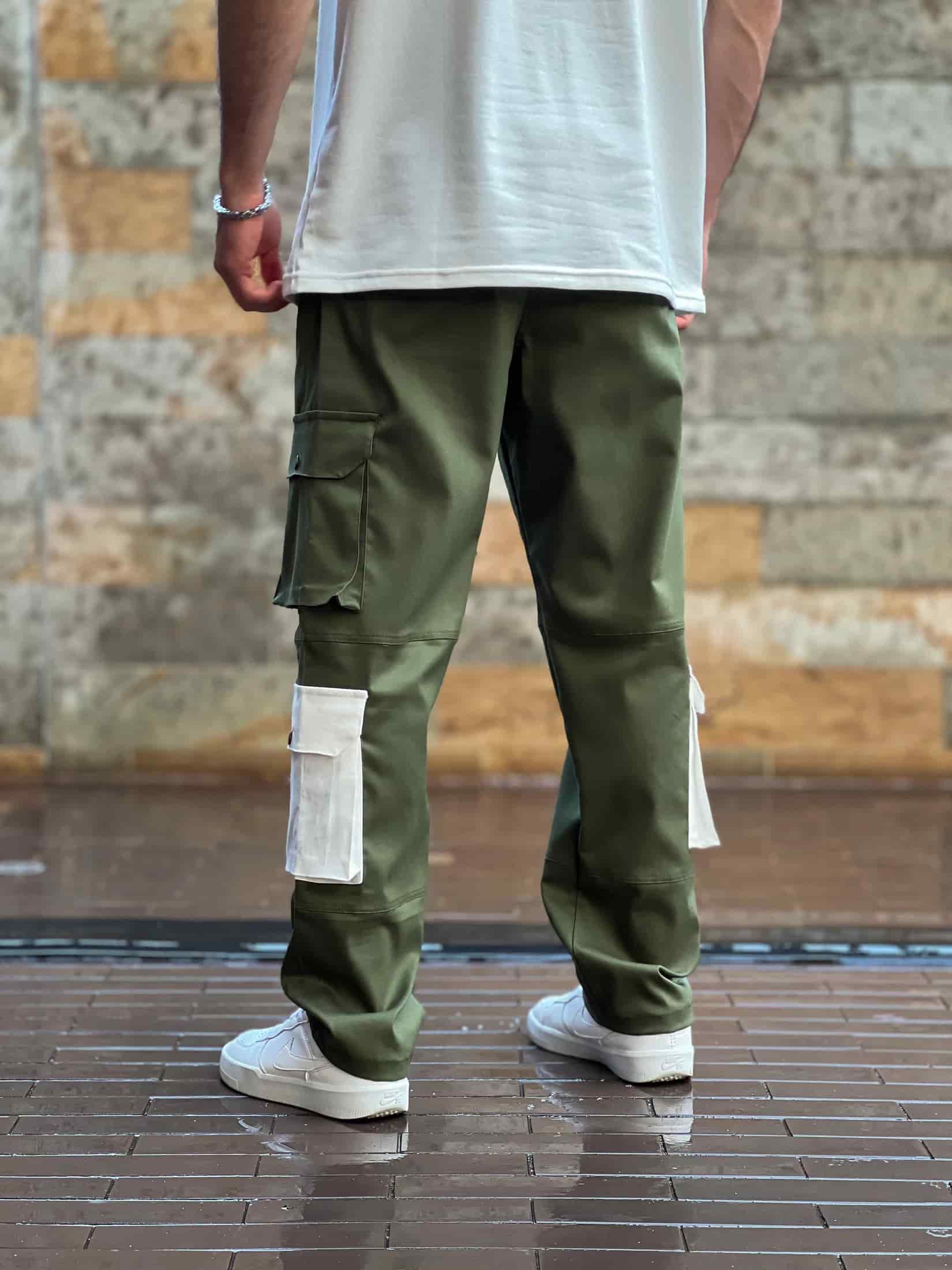 Cargo verde militar  Vivir Flor estampada   14215 - miniatura 2