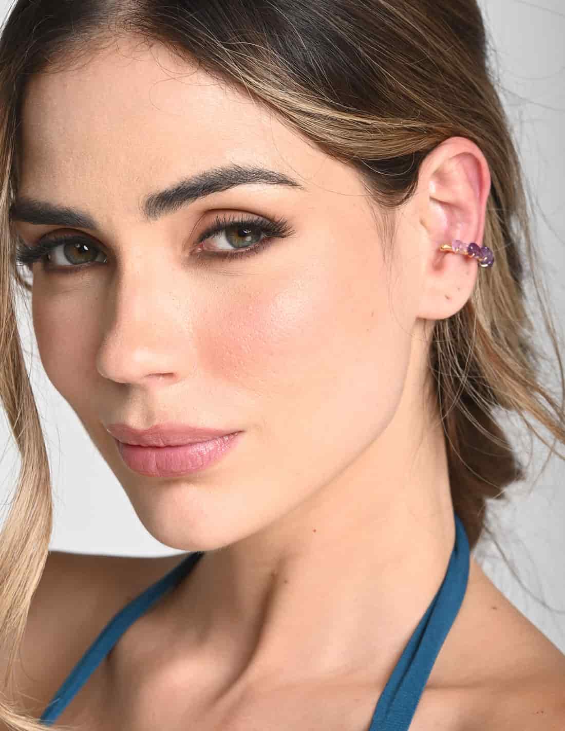 Ear Cuff Nala Amatista + Purple - miniatura 1