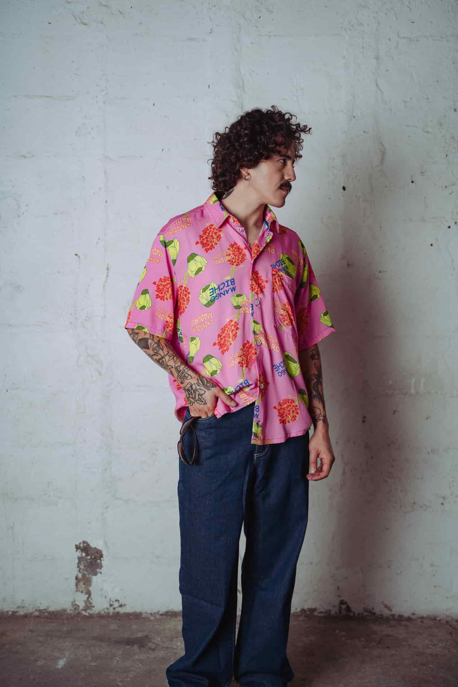 Camisa Desatín Mango Biche - miniatura 1