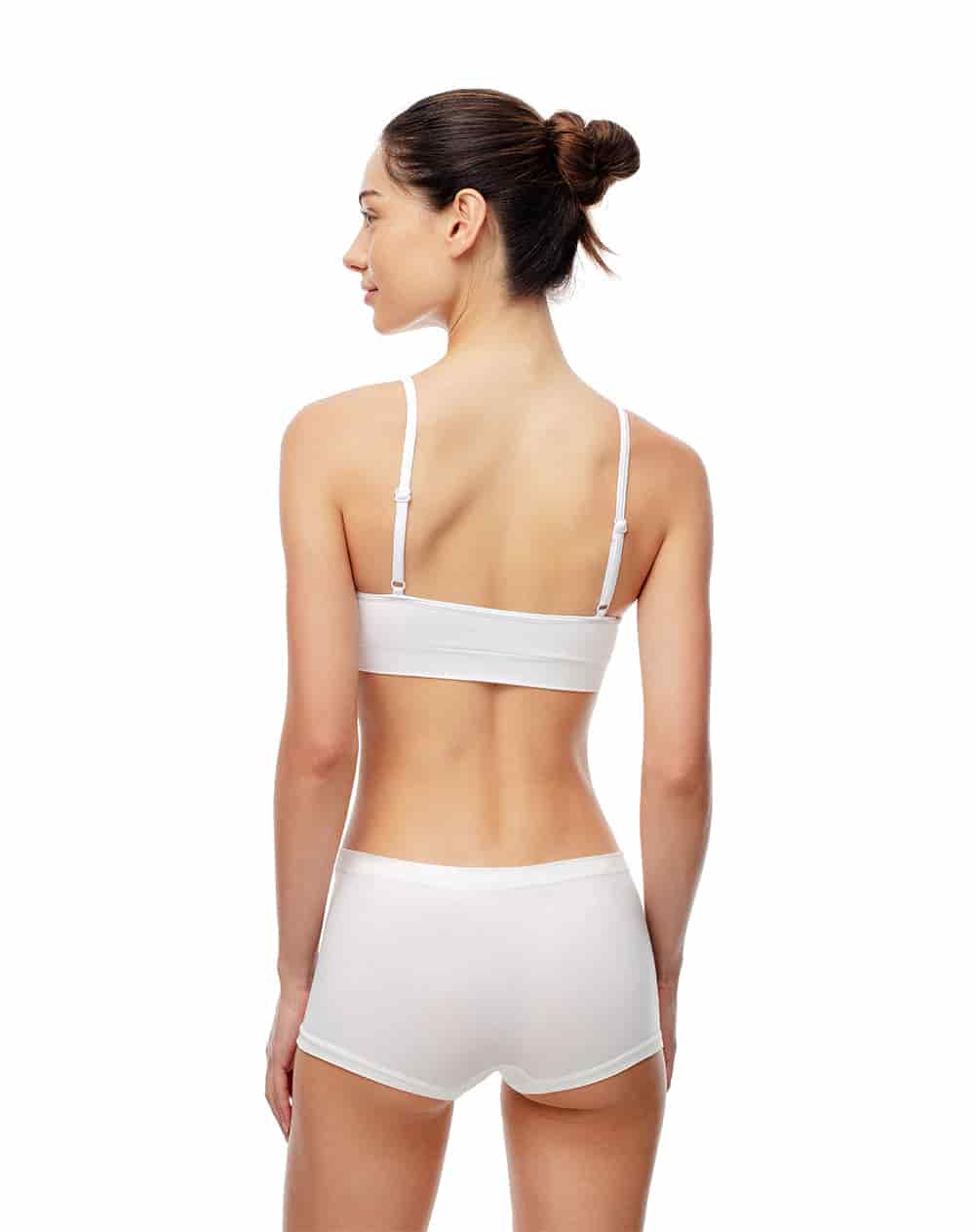 Panty cachetero seamless tiro medio blanco mujer - miniatura 2