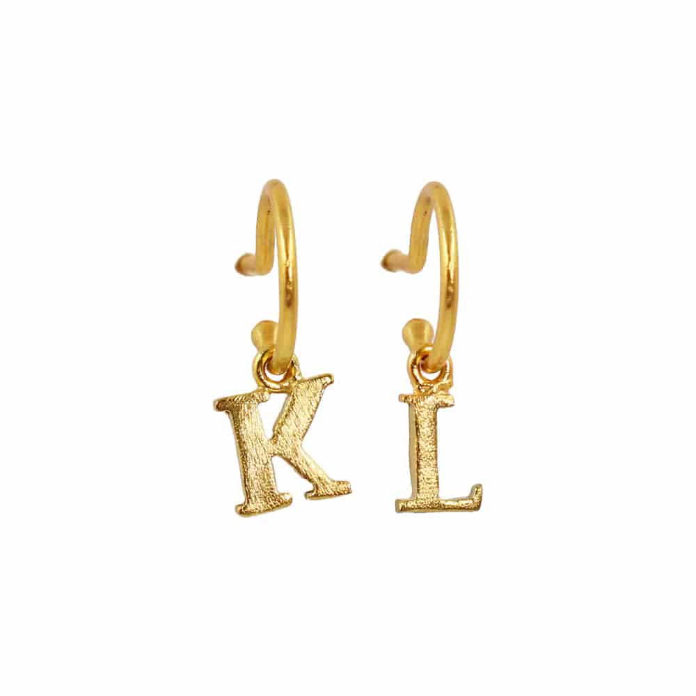 PreOrder Baby Hoops 9mm Letra Gold - miniatura 3