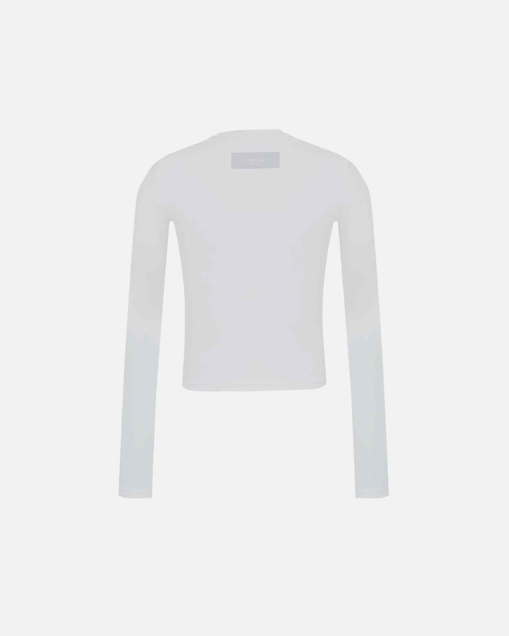 W Basics Undergold Studio Ultra Slim Long Sleeve Tee White - miniatura 3