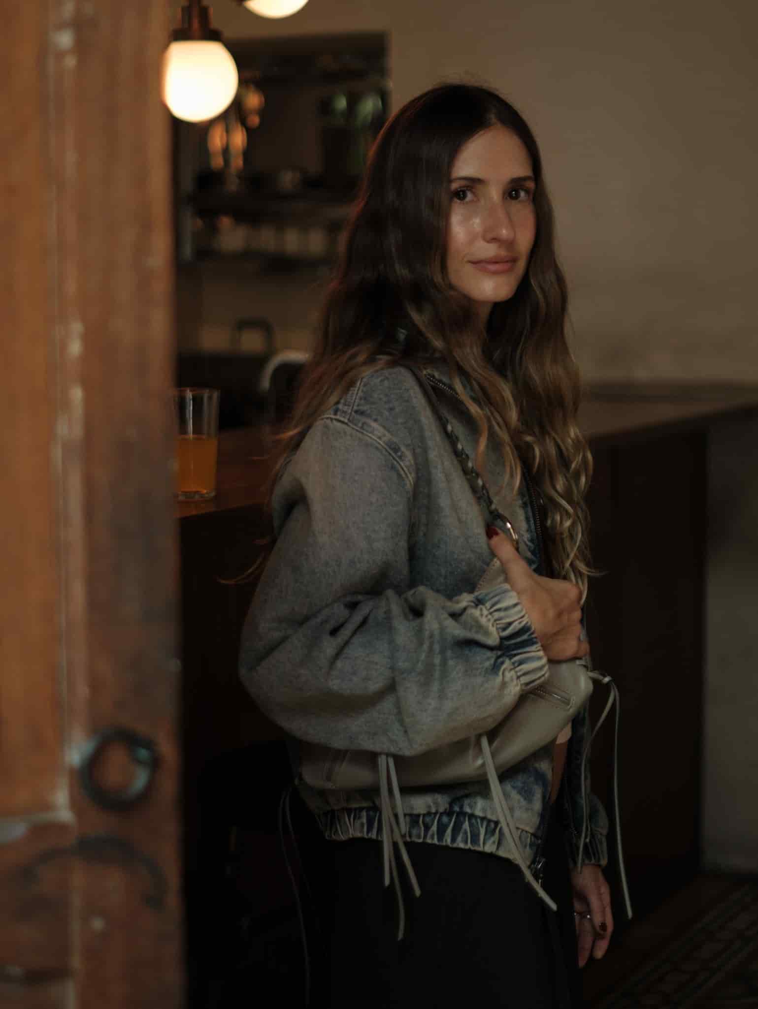 DENIM BOMBER JACKET - SUNBLEACHED - miniatura 3