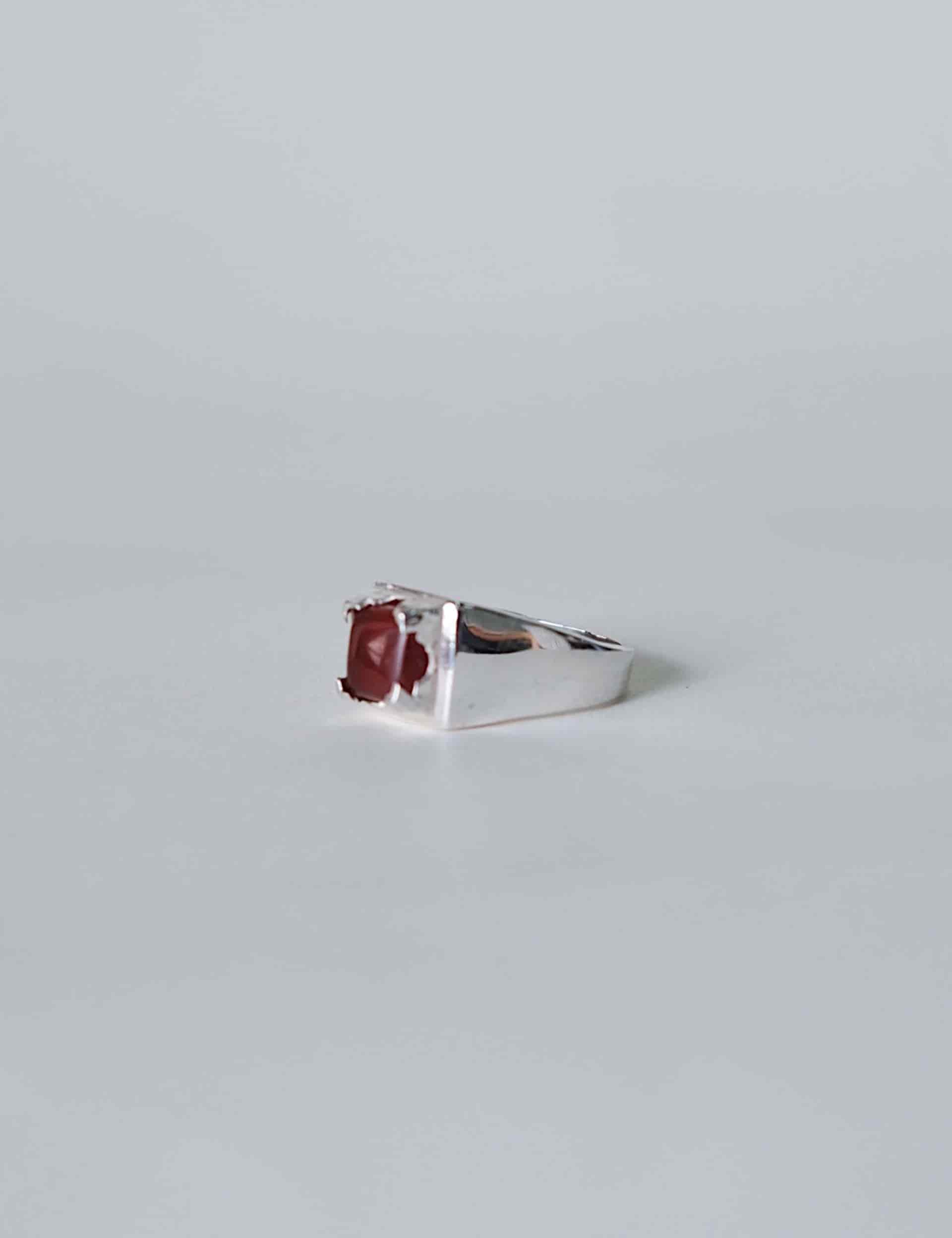 Anillo Punto Cadeneta Cornalina - miniatura 2