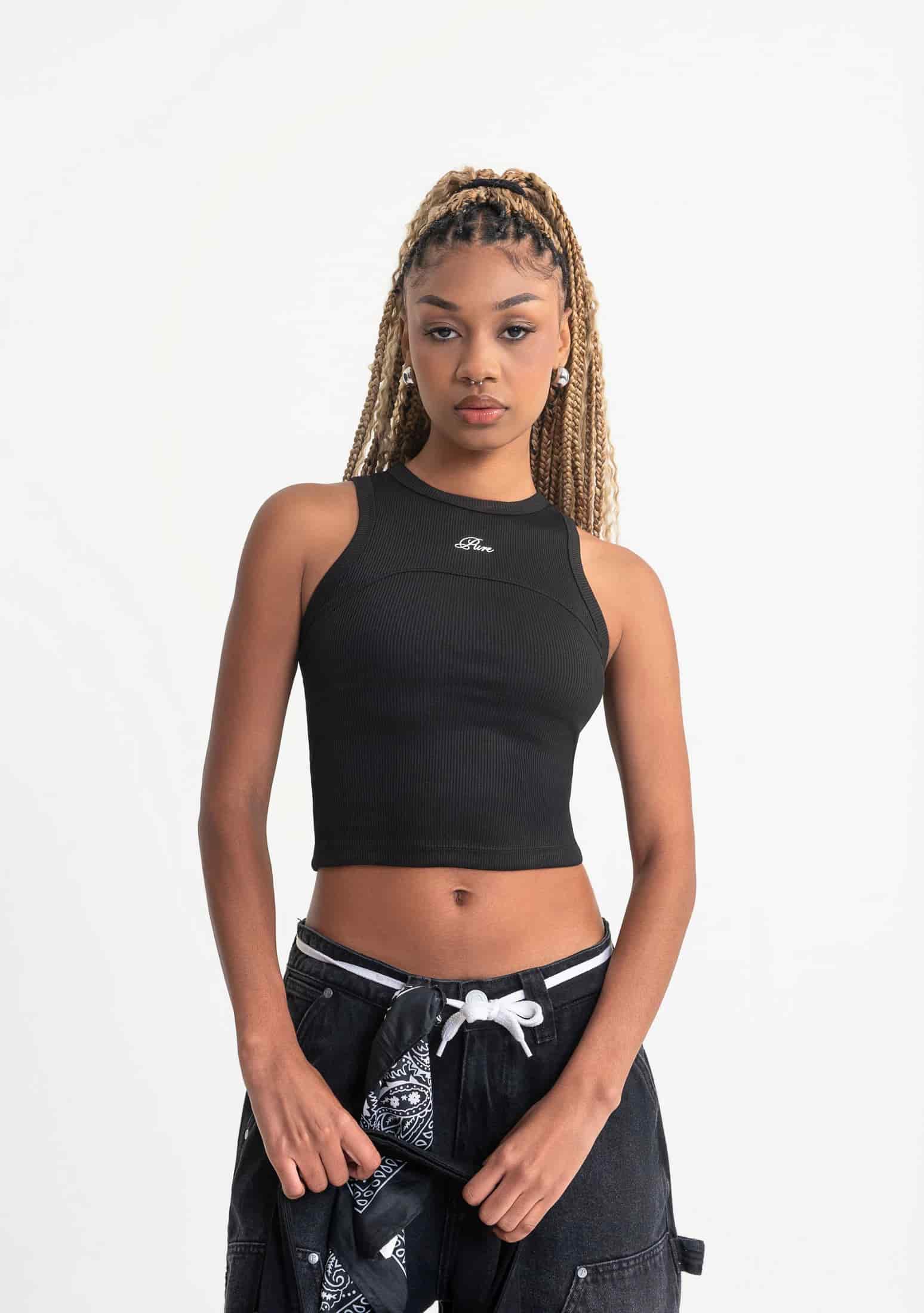 Rustic black tank top - miniatura 6