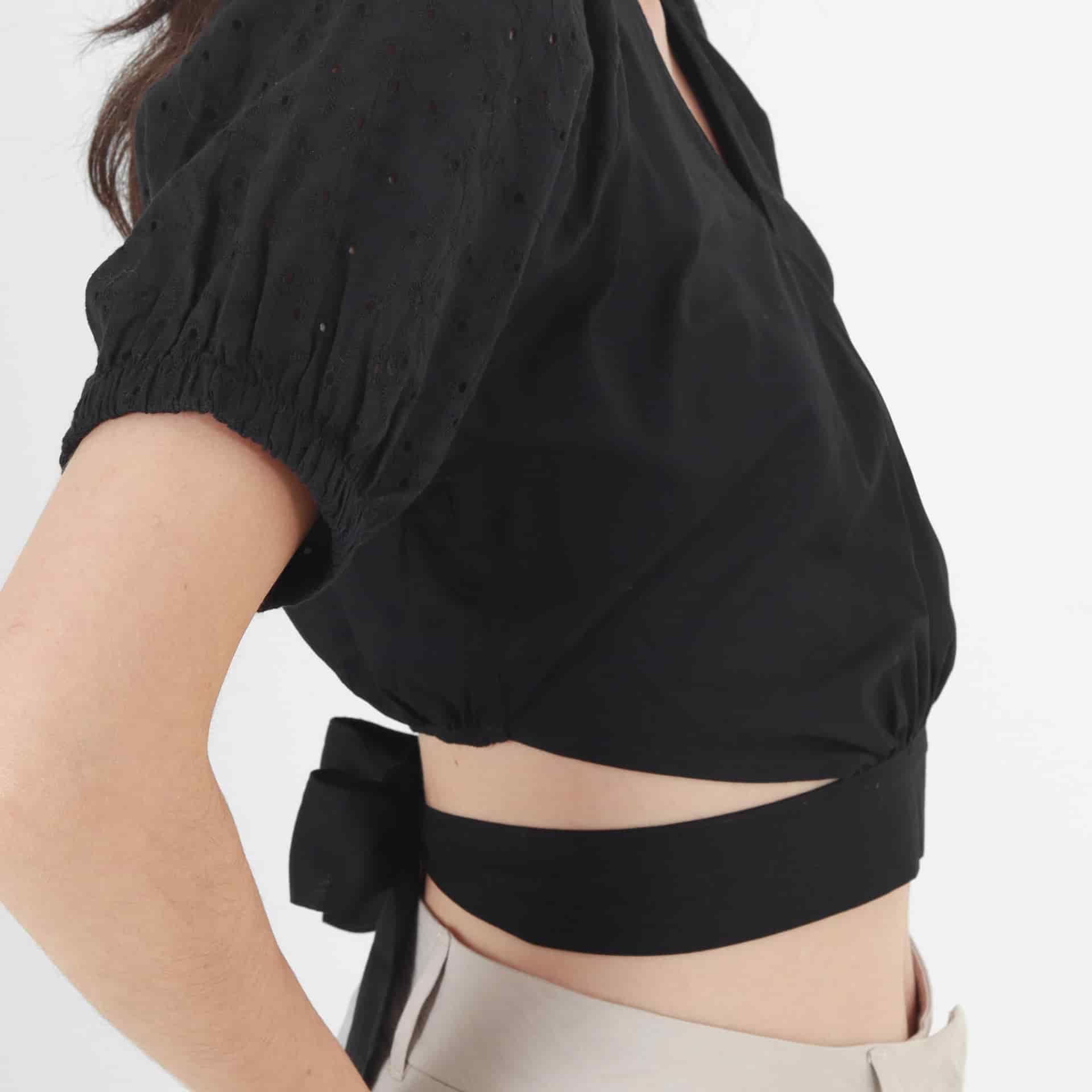 Blusa Cuello V Manga Corta - miniatura 4