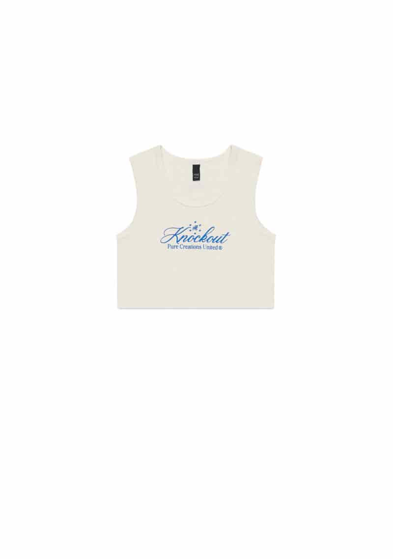 knockout white crop top - miniatura 1