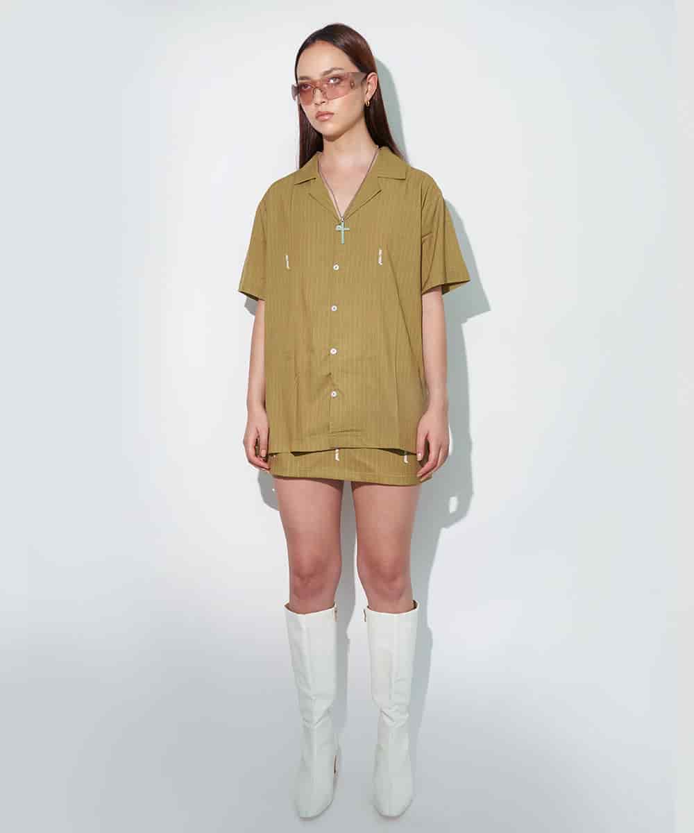 Camp Shirt in Green Pinstripe - miniatura 4
