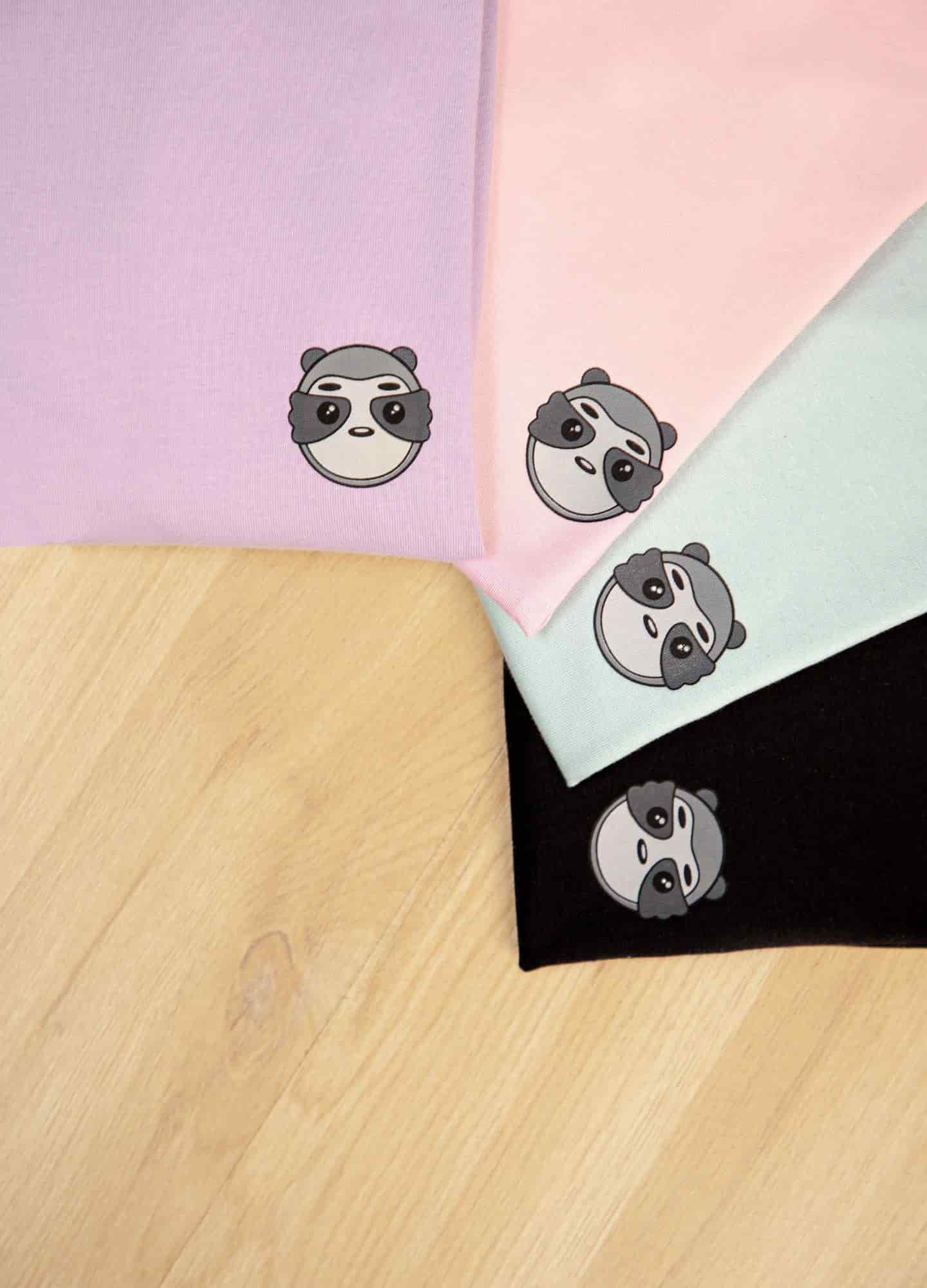 Basic Perezoso Camiseta Regular – Lila - miniatura 6