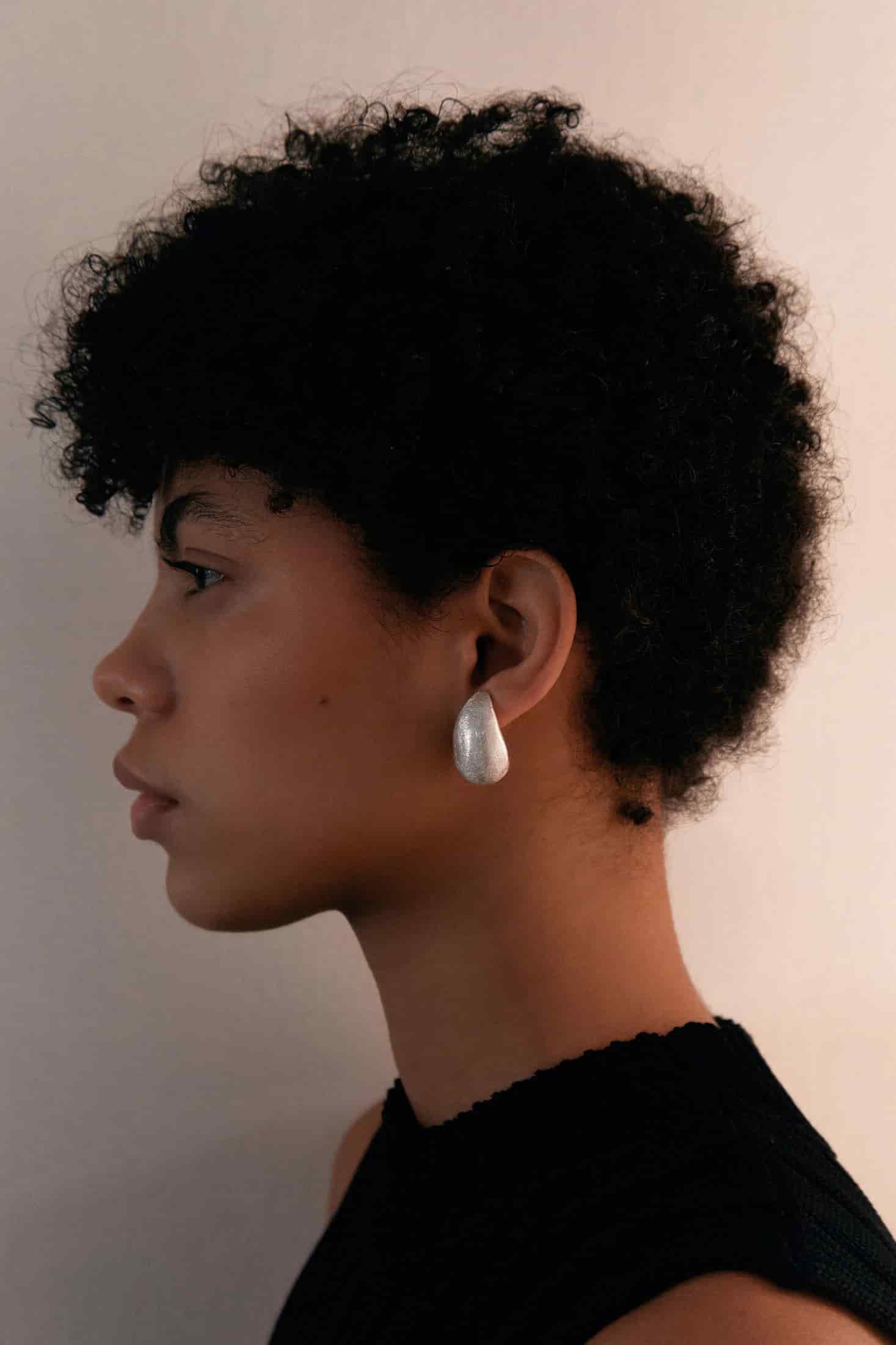 SILVER BOLD LINES EARRINGS - miniatura 1