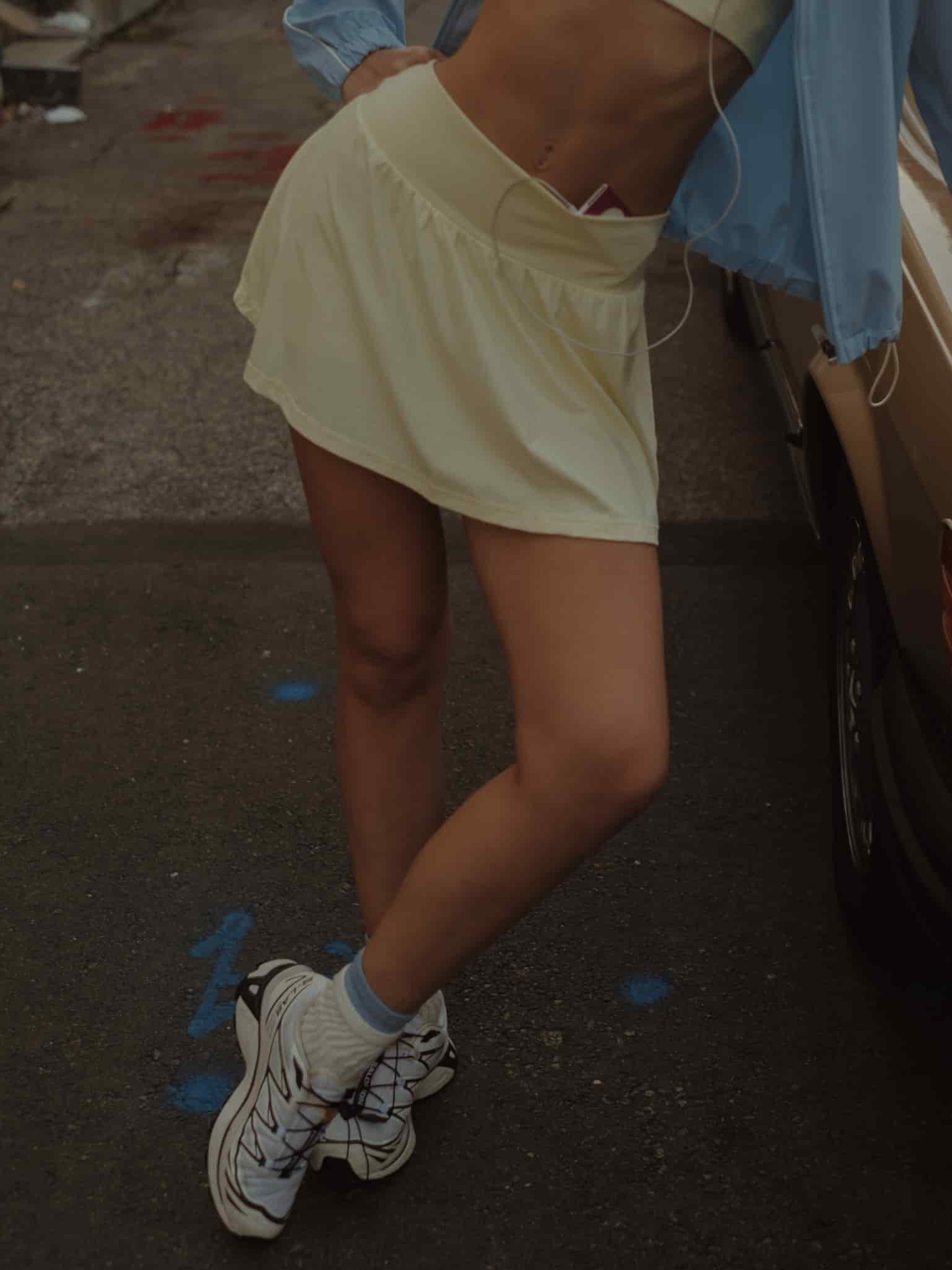 MIDI LAYERING SOCKS - SOFT WHITE & BABY BLUE - miniatura 11