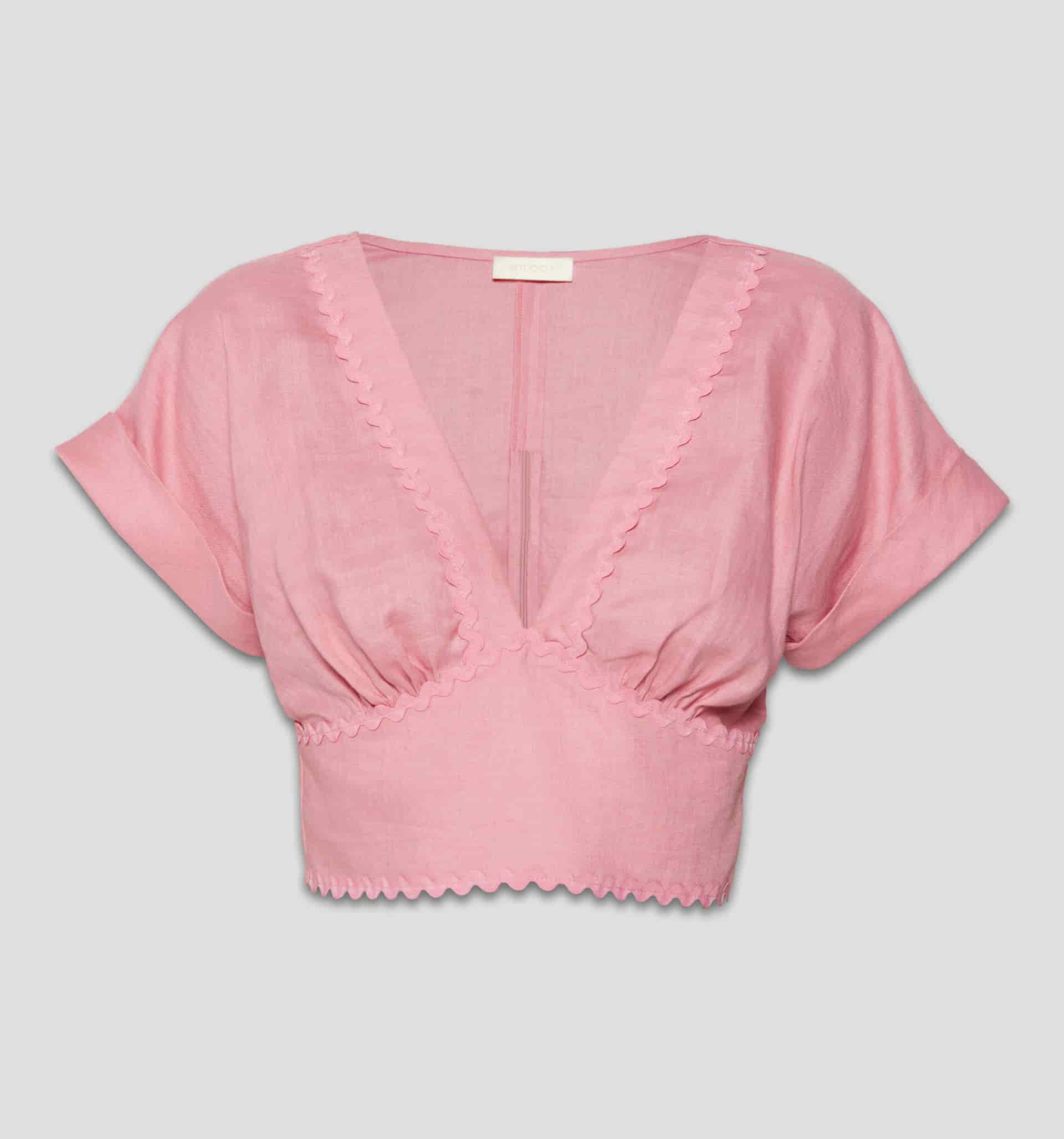 Blusa manga corta seguida - miniatura 5