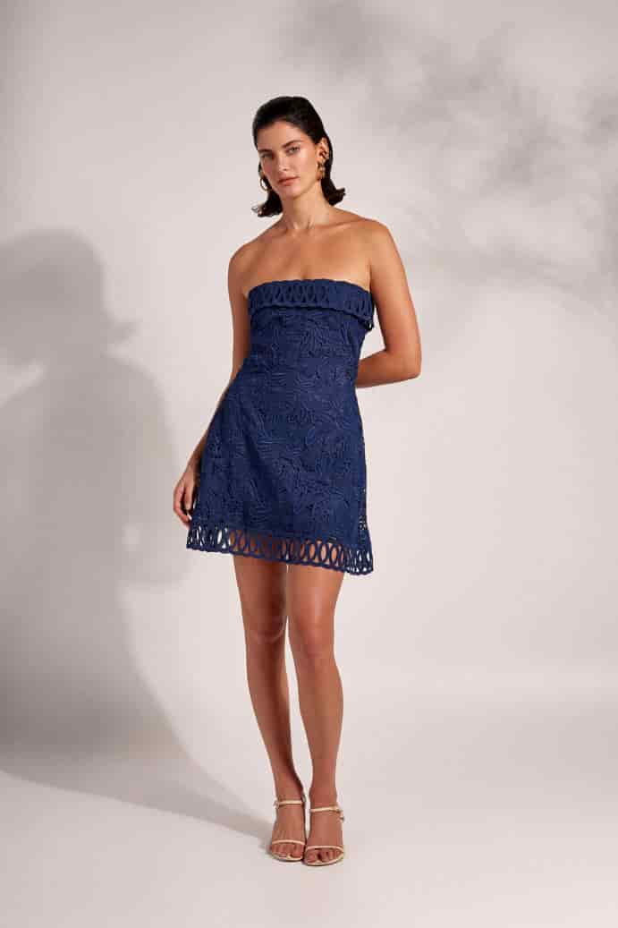 ANIKA MINI DRESS NAVY BLUE - miniatura 1