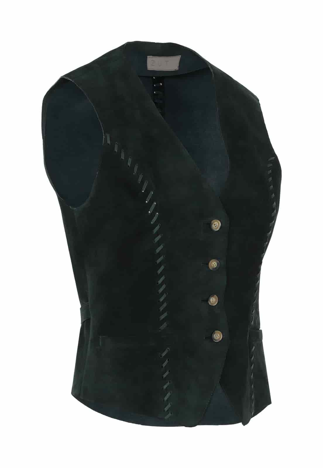 CHARLIE SUEDE TAILORED V-NECK VEST - miniatura 2