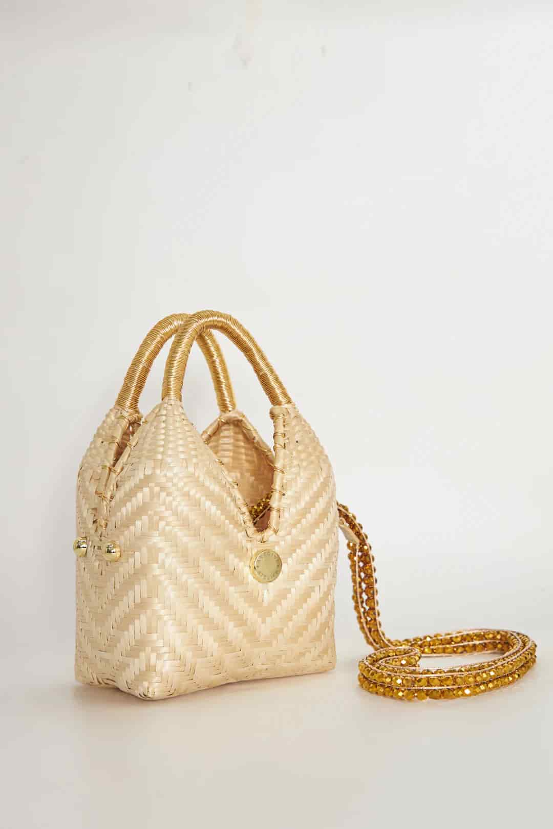 Mini Carly Bag Golden Wire-Wrap  DELUXE LIMITED EDITION NYFW X BLOOM RAUL PEÑARANDA - miniatura 1