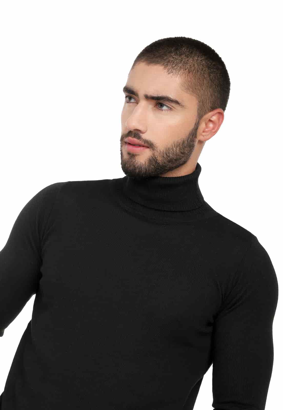 Buzo cuello tortuga negro - miniatura 4
