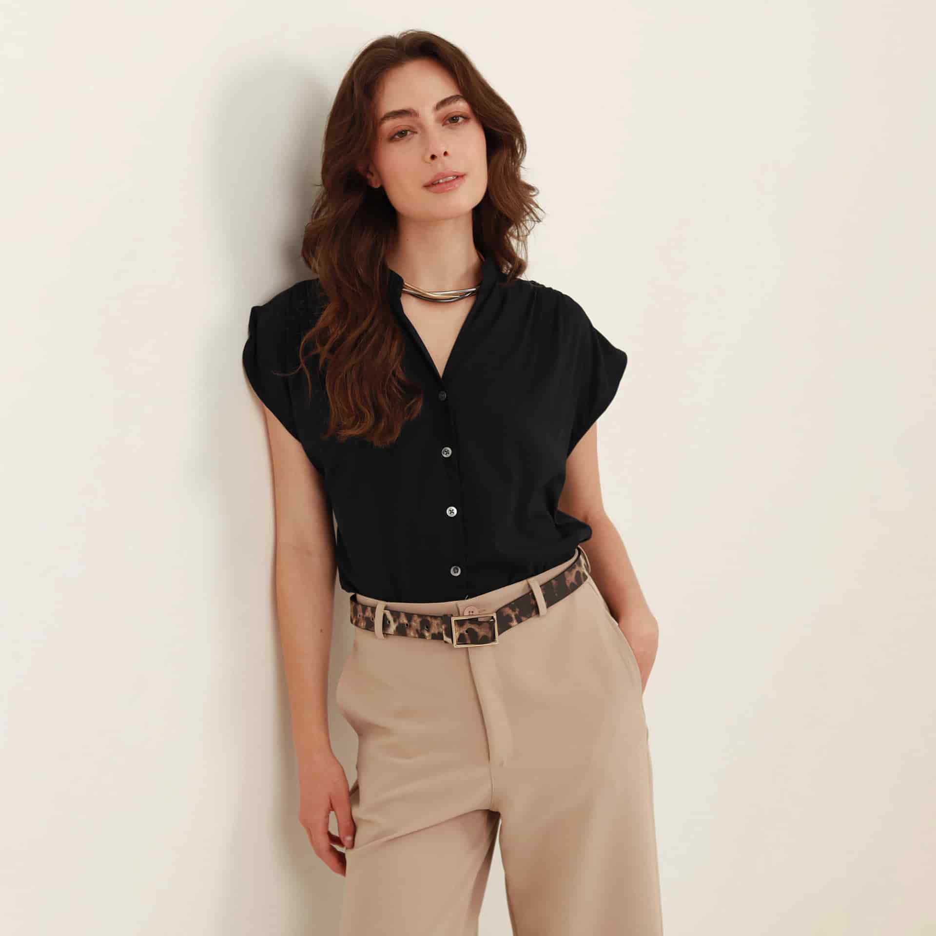 Blusa Cuello Neru Manga Sisa - miniatura 2