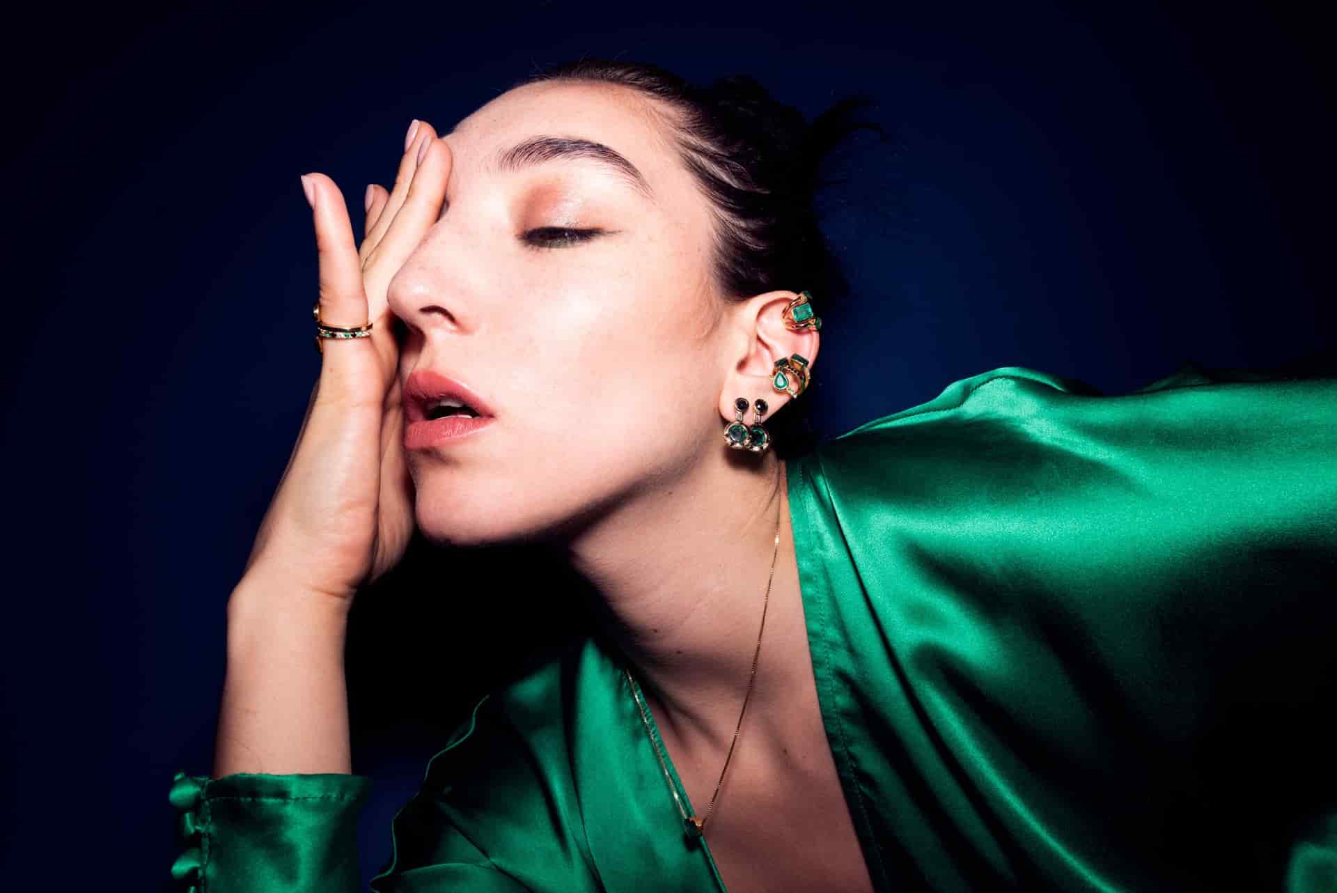 Ear cuff 3 Stone V3 - miniatura 4