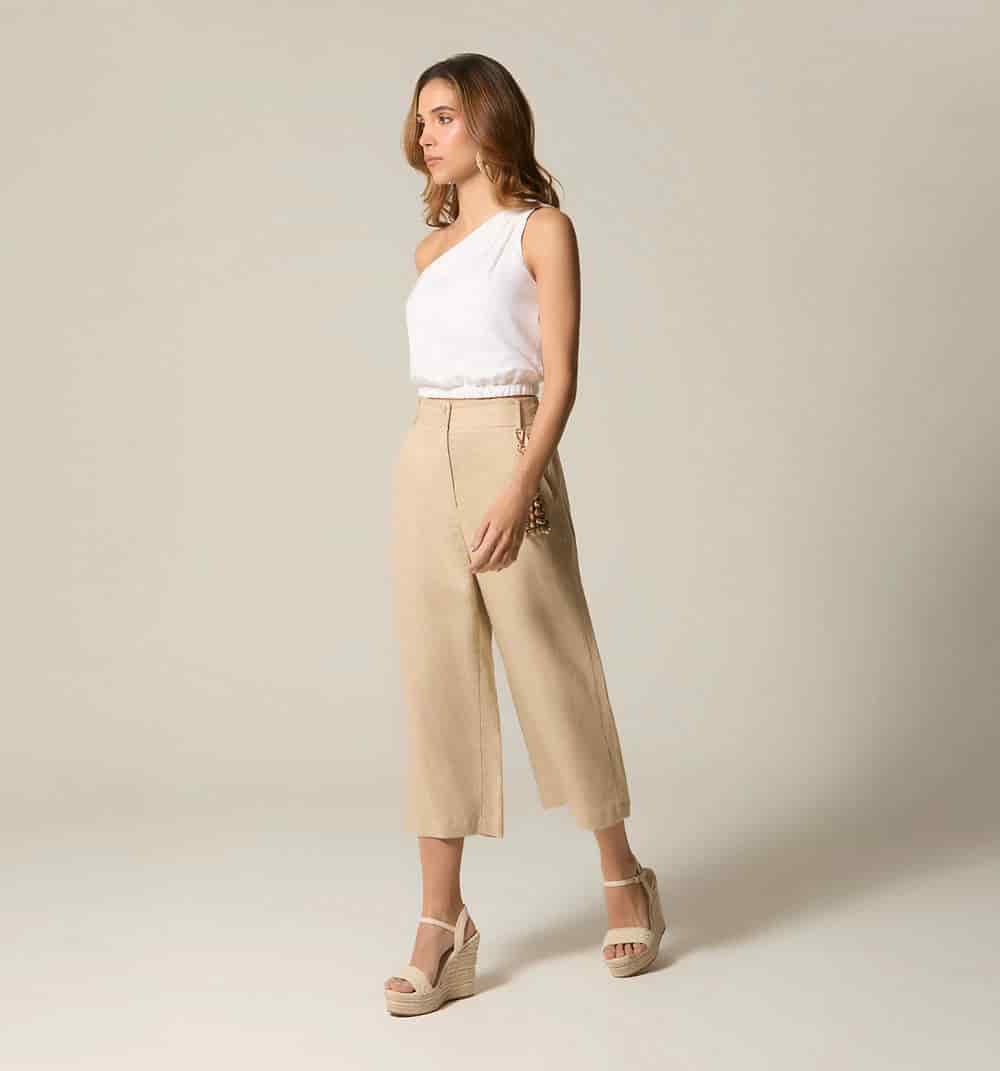 Pantalon tiro alto culotte - miniatura 1